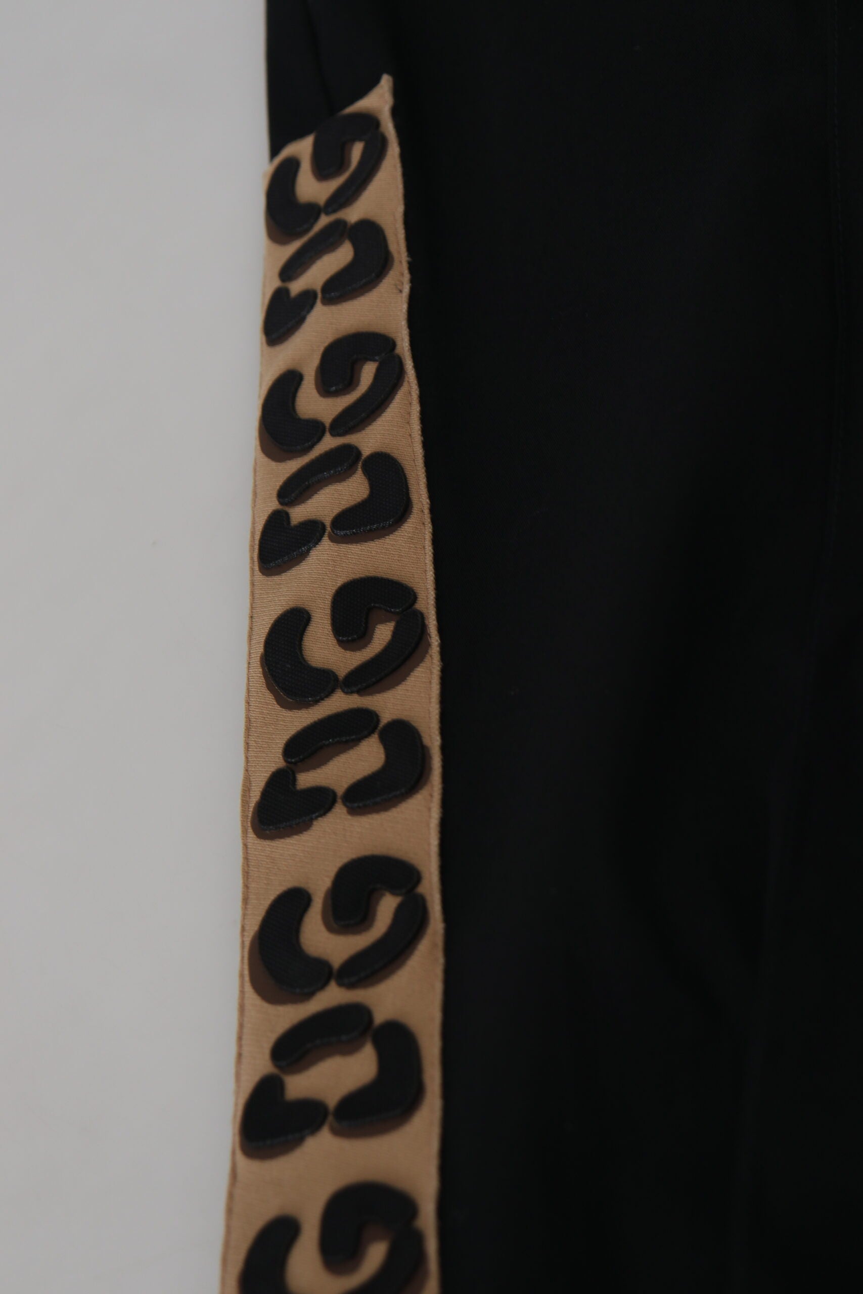 Dolce & Gabbana Schwarz Baumwolle Elastische Taille DG Logo Cropped Pants-4