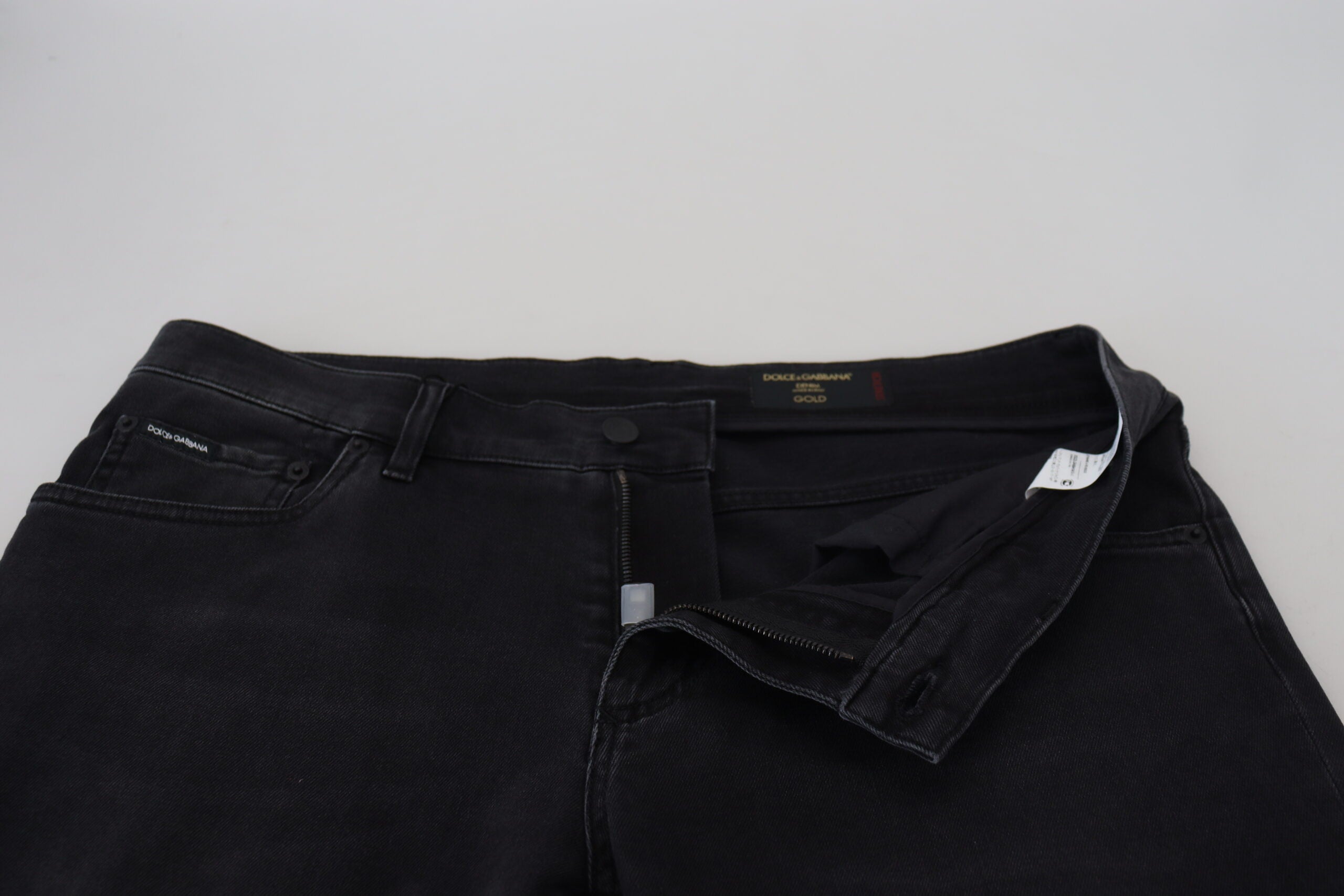 Dolce & Gabbana Black Skinny Jeans with Angel Embroidery-5
