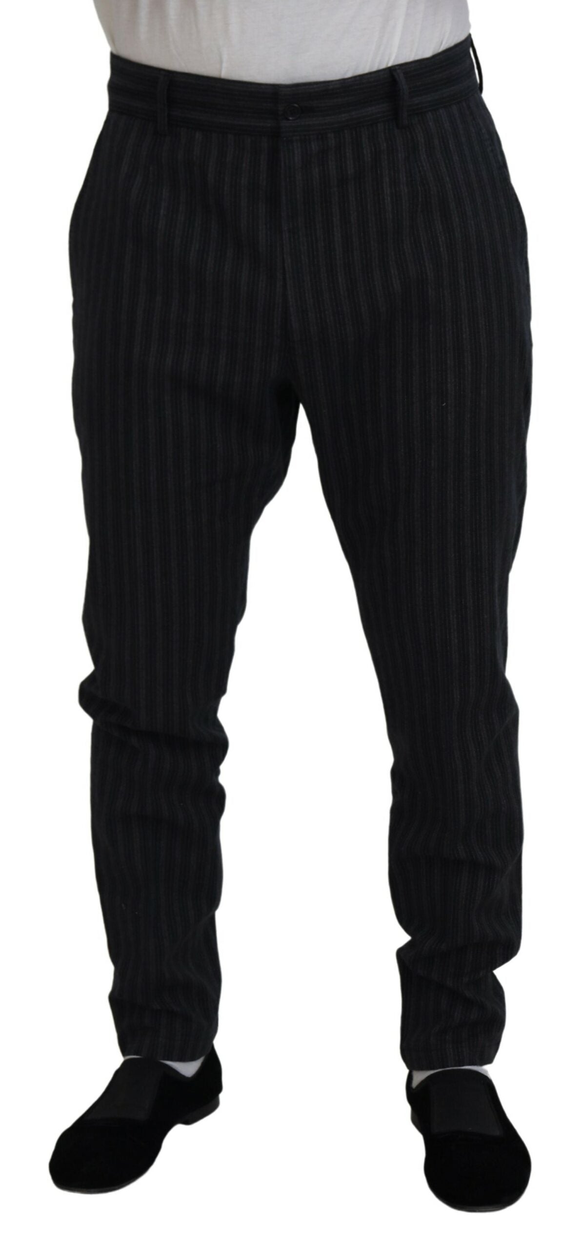 Dolce & Gabbana Dark Grey Striped Chino Dress and Trousers-1