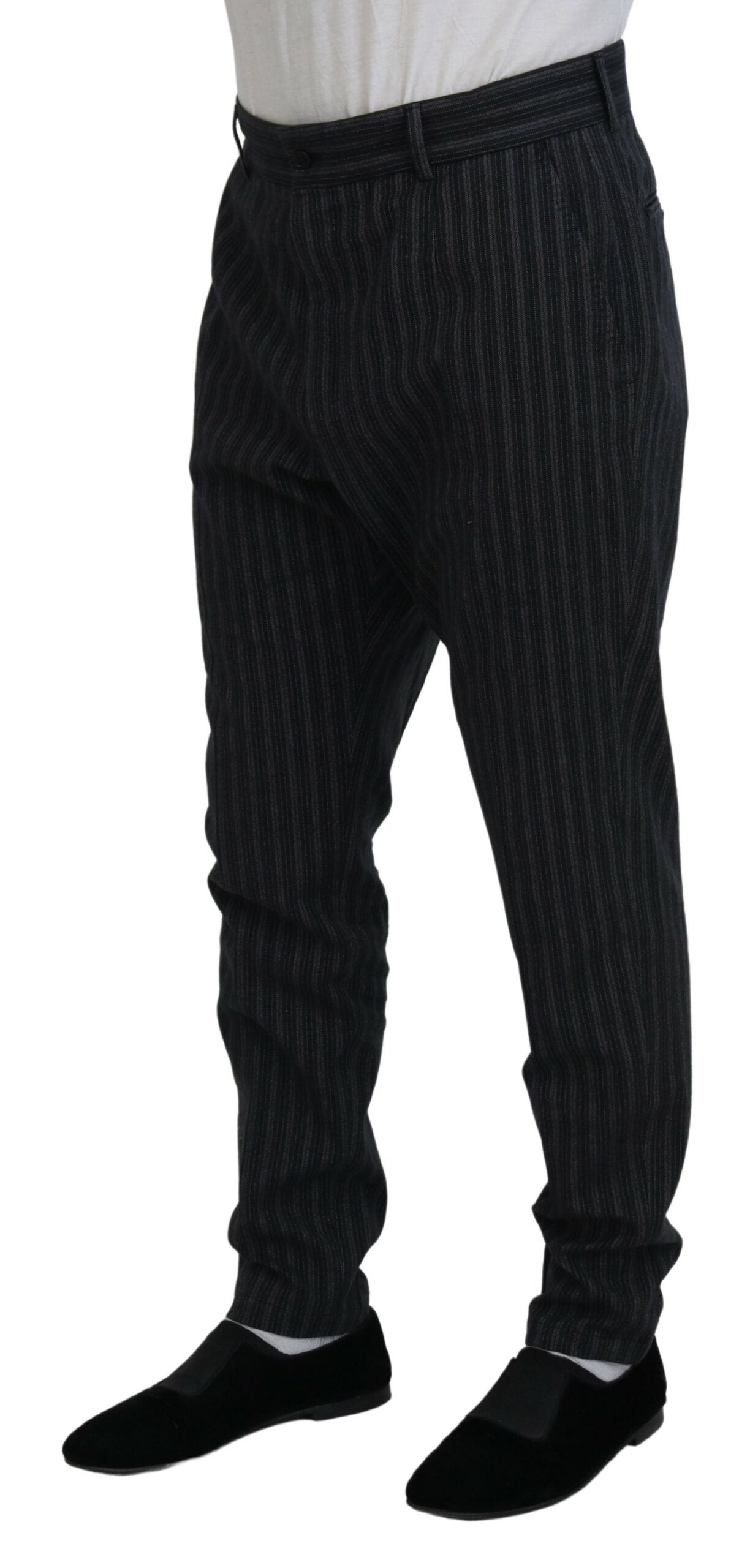 Dolce & Gabbana Dark Grey Striped Chino Dress and Trousers-2