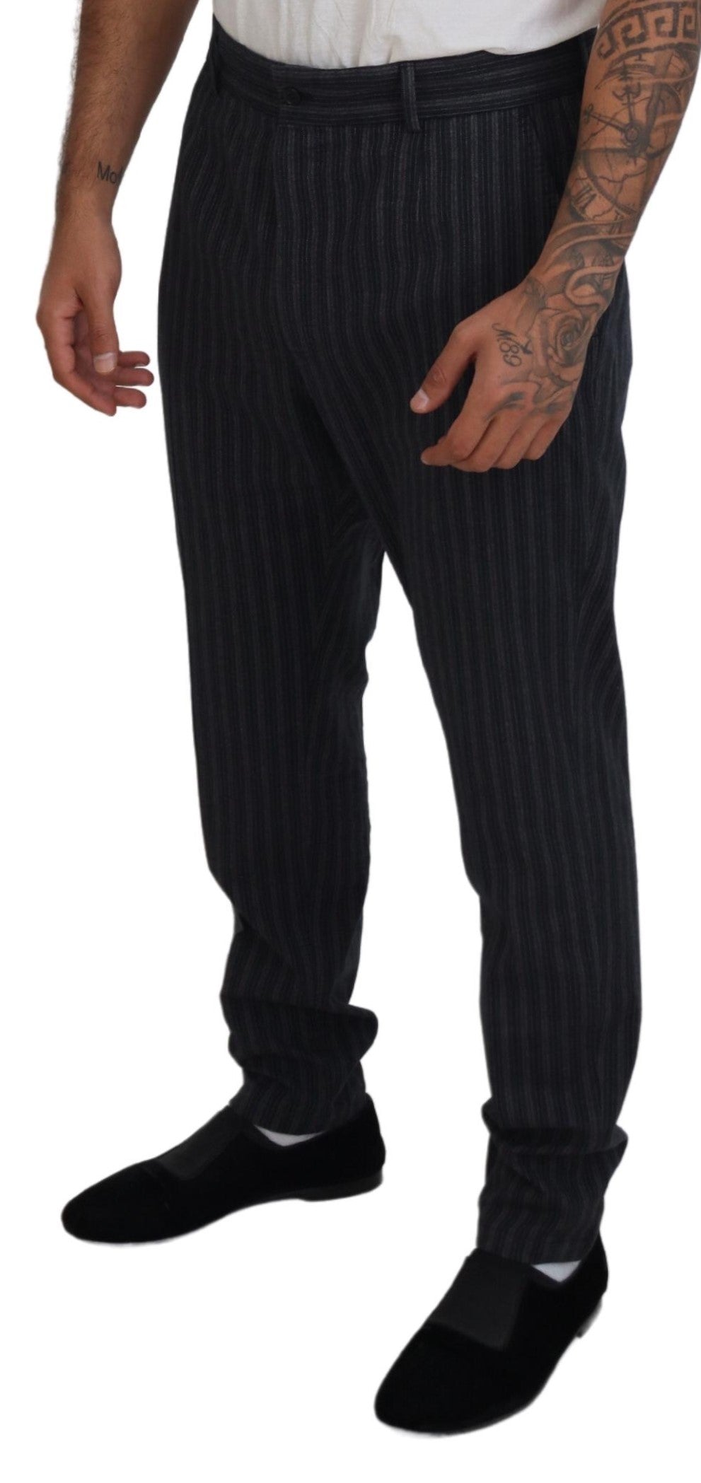 Dolce & Gabbana Dark Grey Striped Chino Dress and Trousers-4