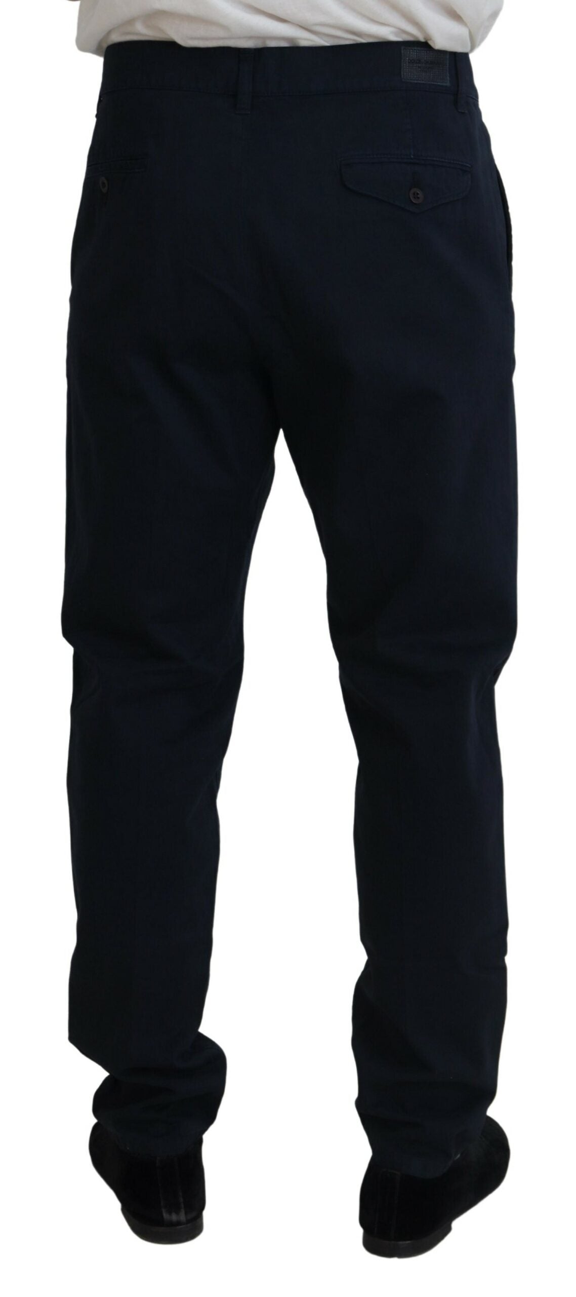 Pantalones formales de vestir de algodón azul de Dolce & Gabbana para hombre-3