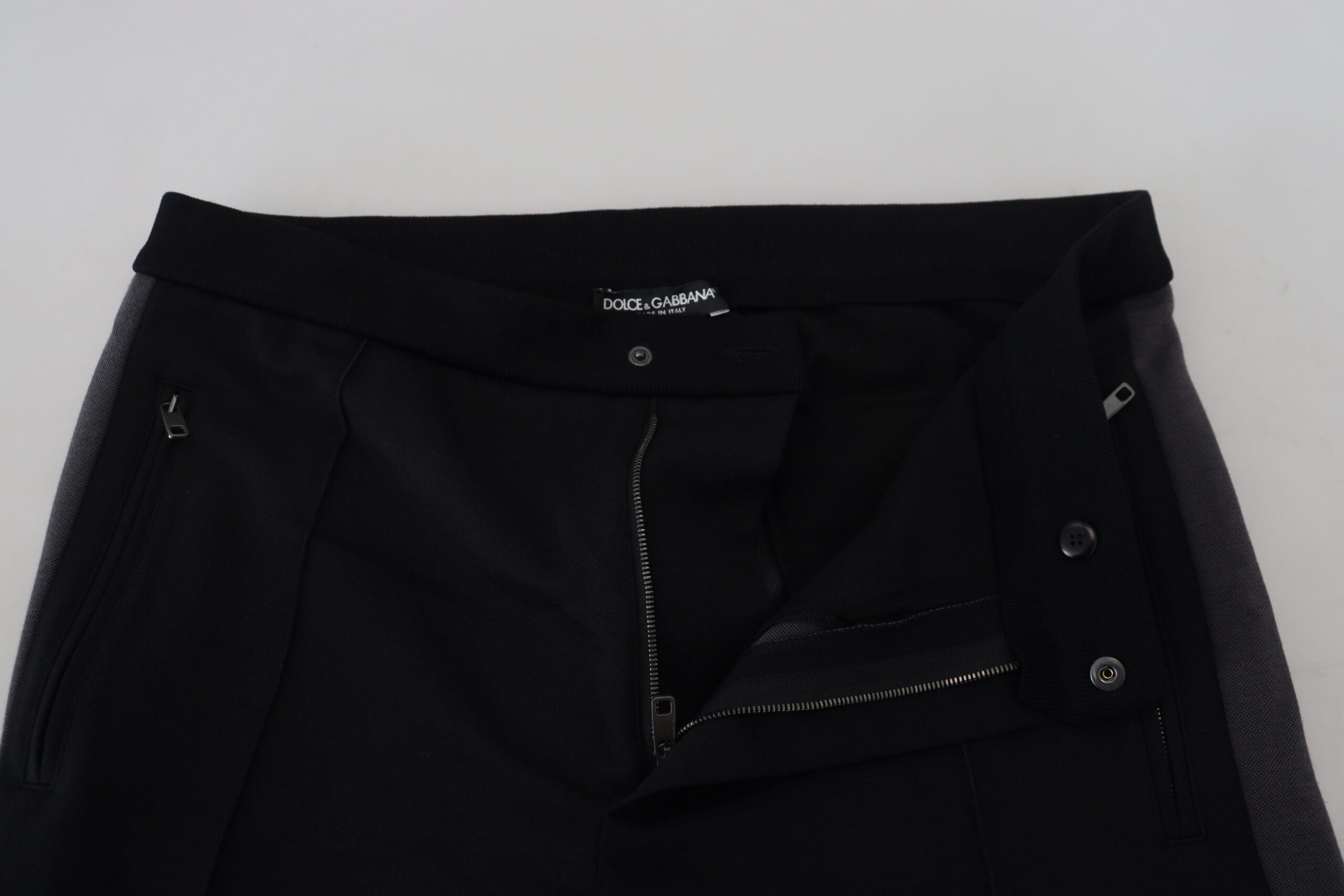 Dolce & Gabbana Black Wool Horseshoe Joggers-5