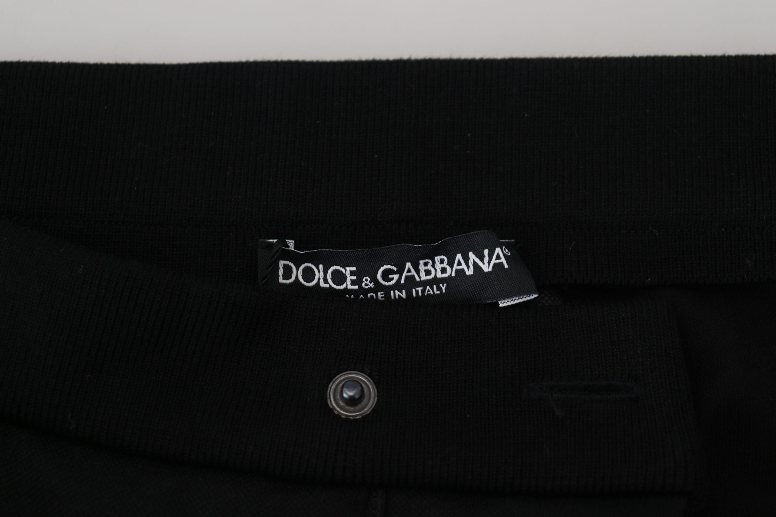 Dolce & Gabbana Black Wool Horseshoe Joggers-6