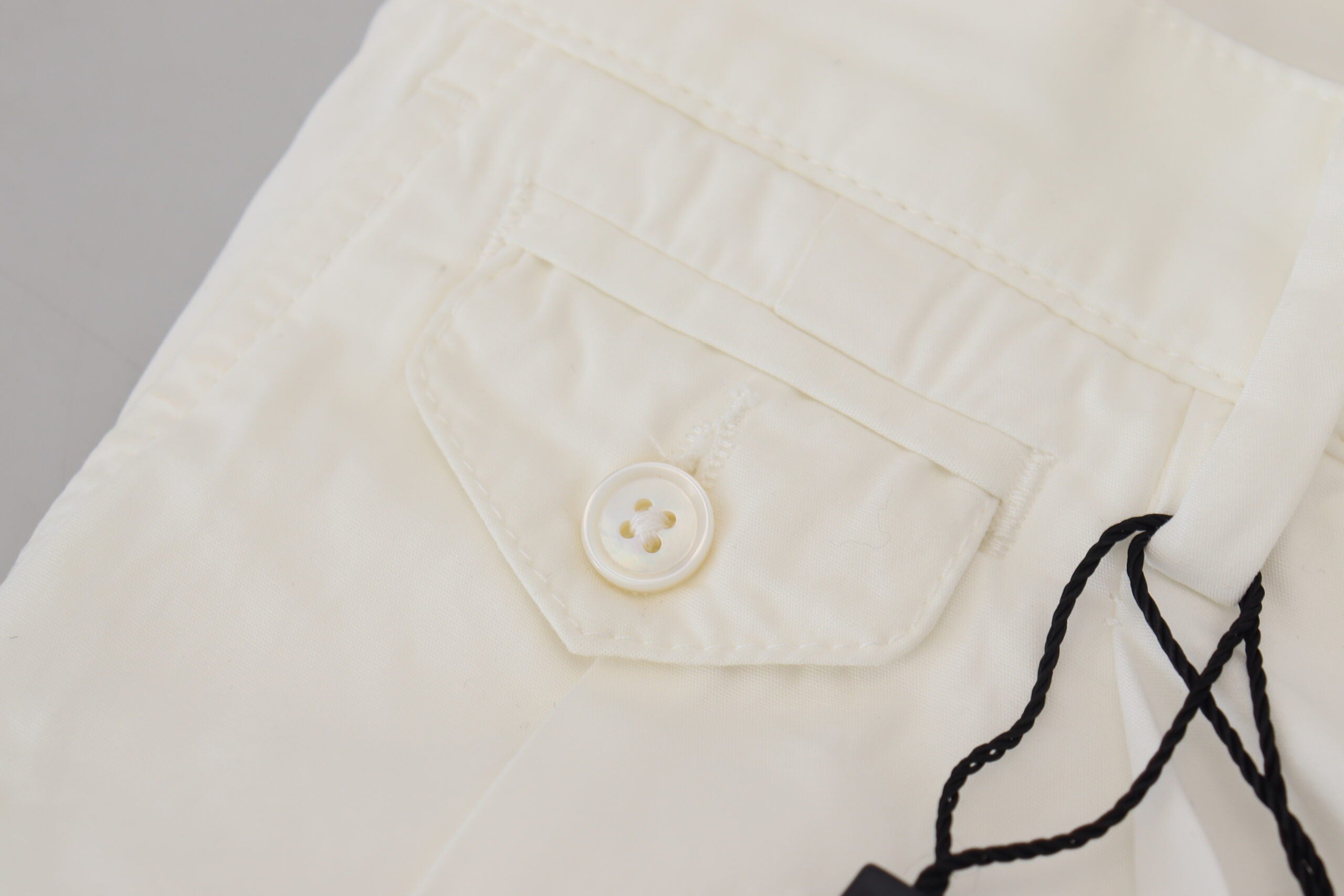 Dolce & Gabbana White Skinny Chino Trousers in Cotton-7
