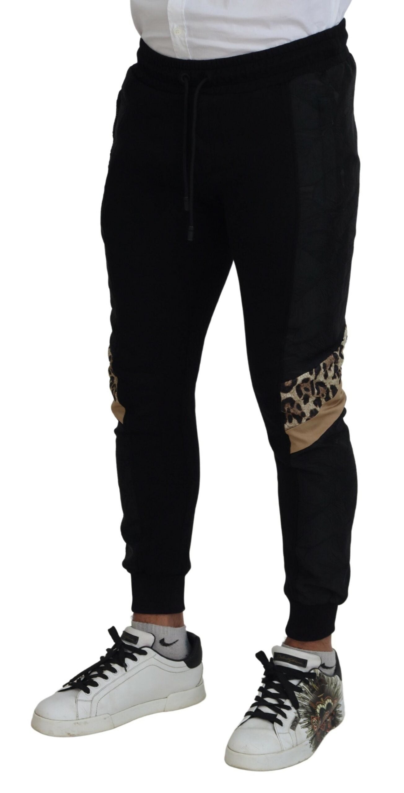 Dolce & Gabbana Black Polyester Skinny Joggers Men's Trousers-2