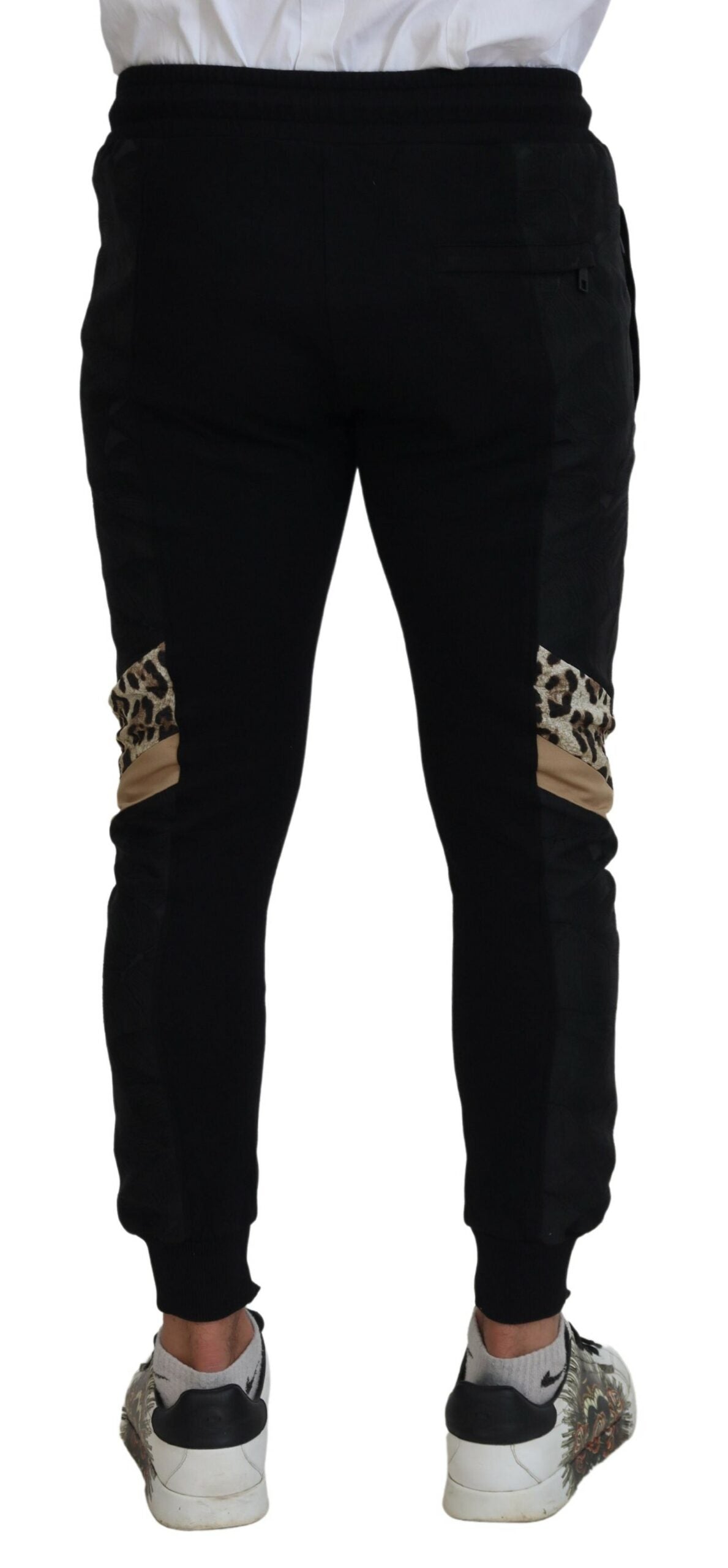 Dolce & Gabbana Black Polyester Skinny Joggers Men's Trousers-3