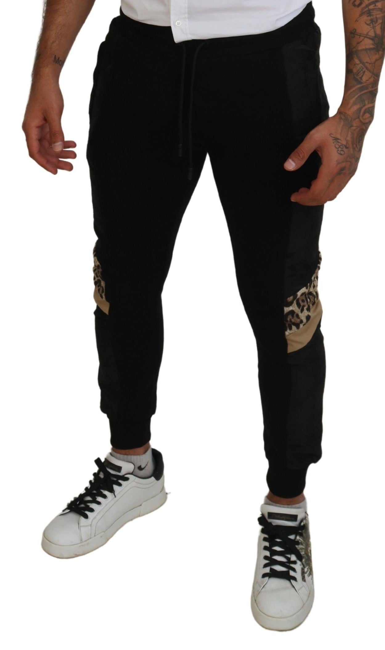 Dolce & Gabbana Black Polyester Skinny Joggers Men's Trousers-4