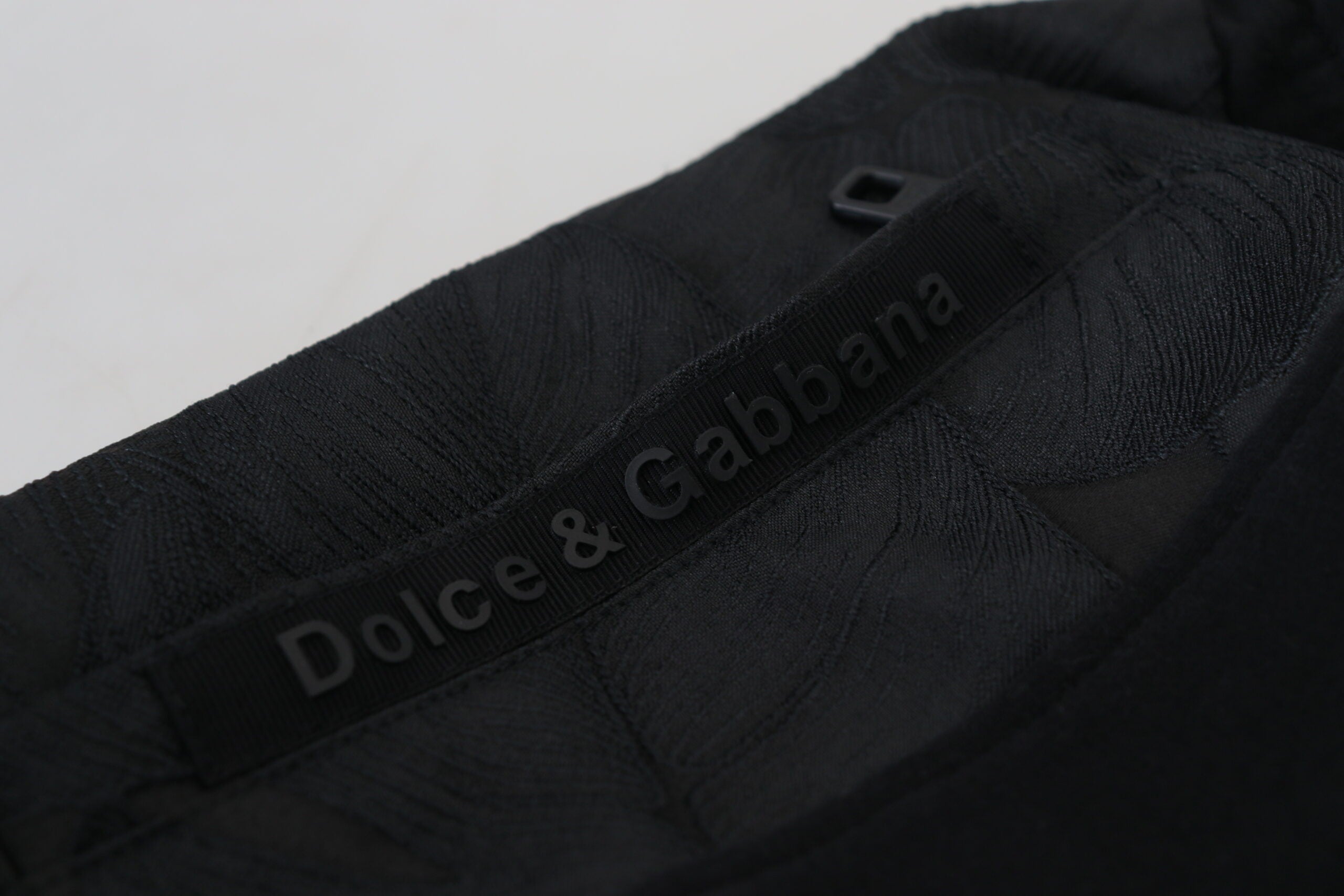 Dolce & Gabbana Black Polyester Skinny Joggers Men's Trousers-6