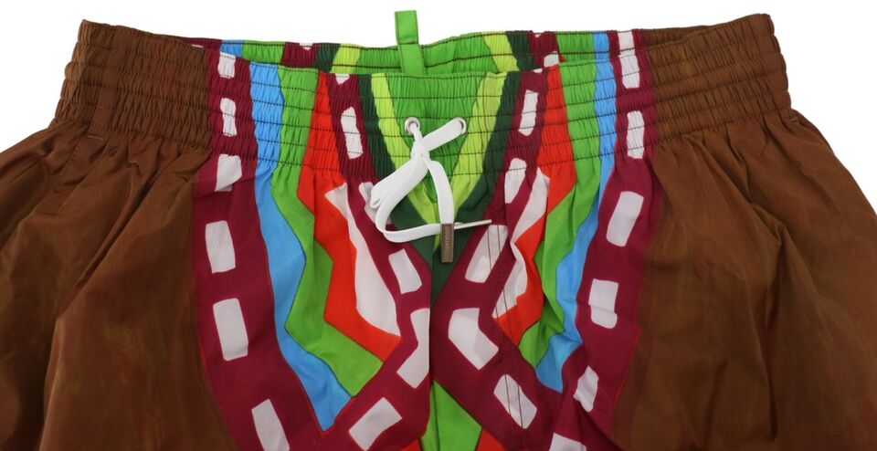 Dsquared² Multicolor Printed Men's Swimwear Swim Trunks-3