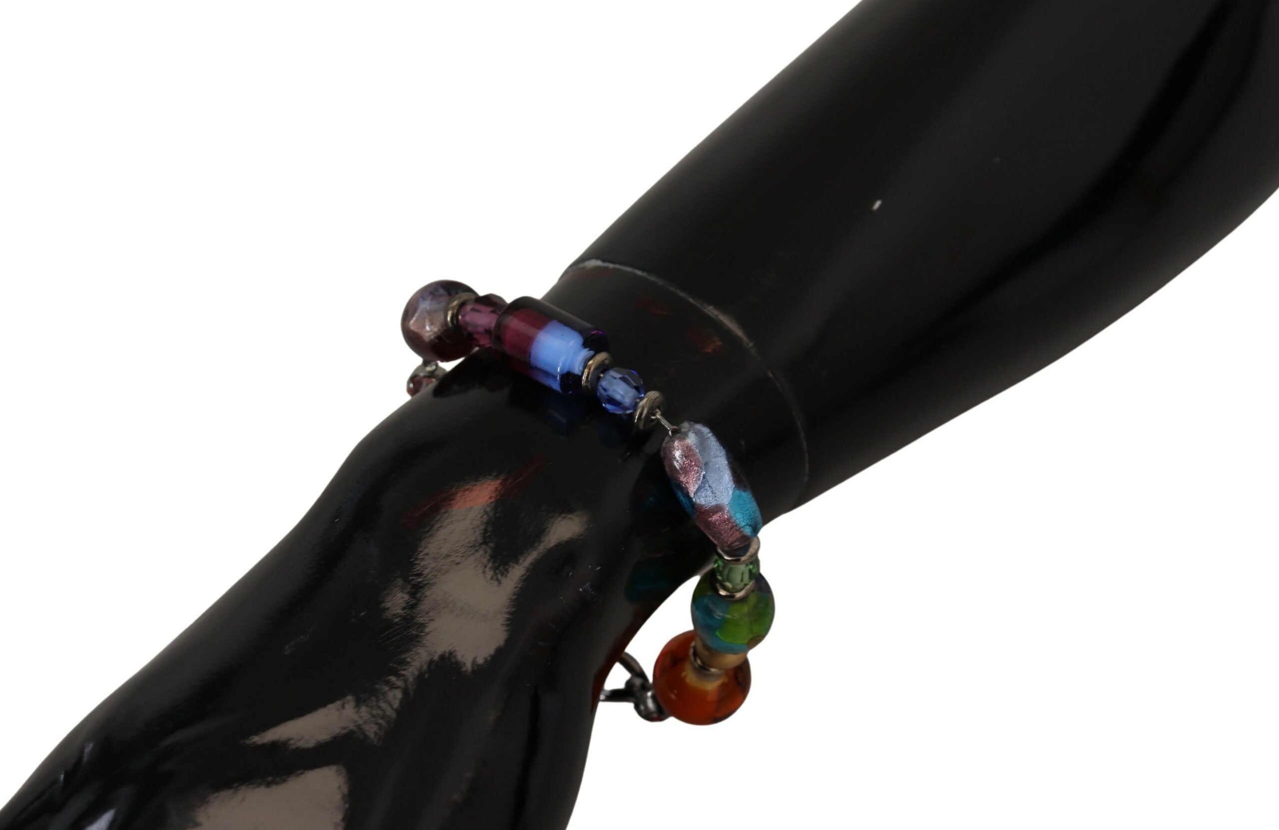 Dolce & Gabbana multicolor silver chain, brass beads, lobster clasp bracelet-3