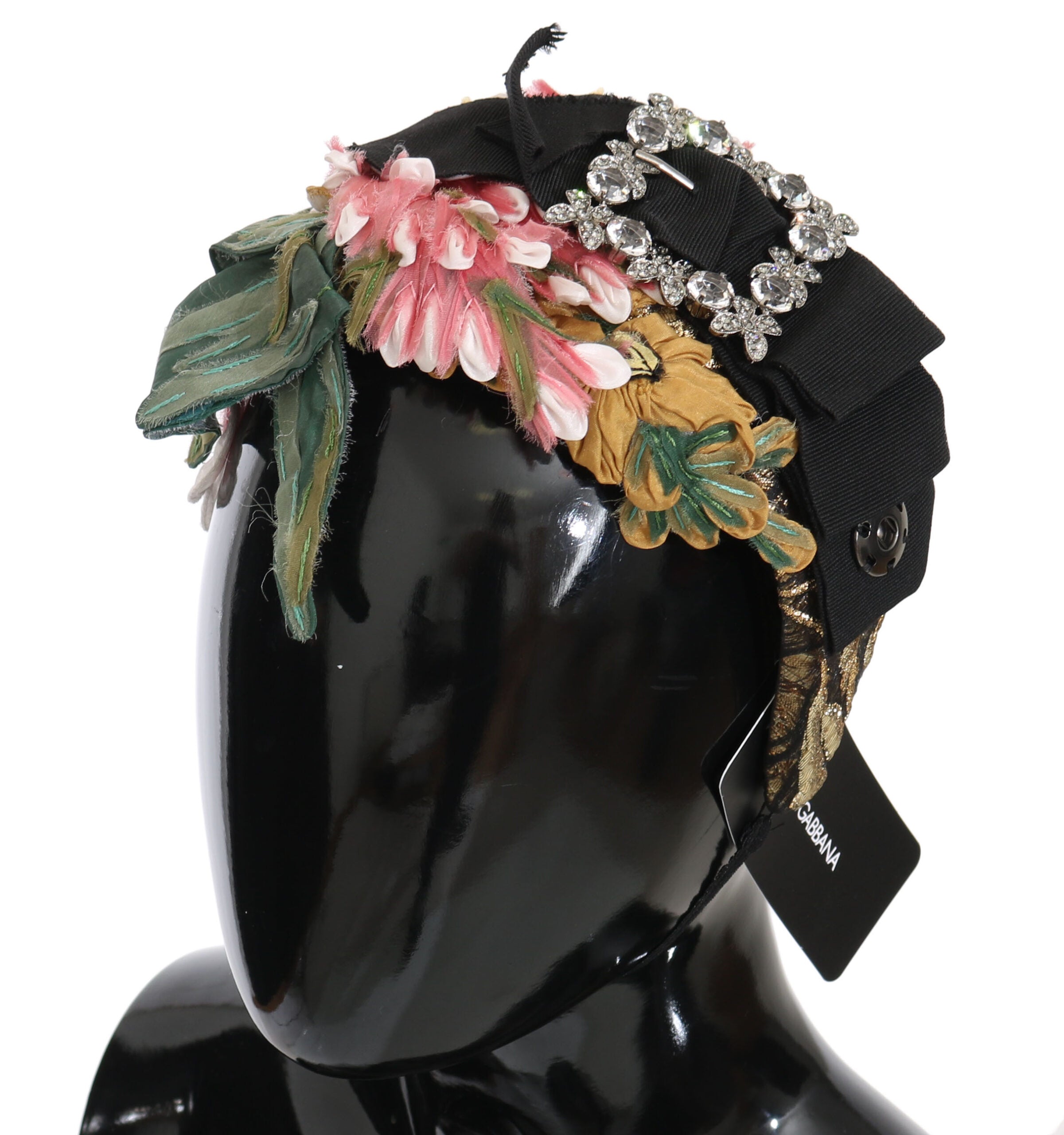 Dolce & Gabbana Multicolor Tiara Floral Kristall Schleife Diadem Stirnband-2