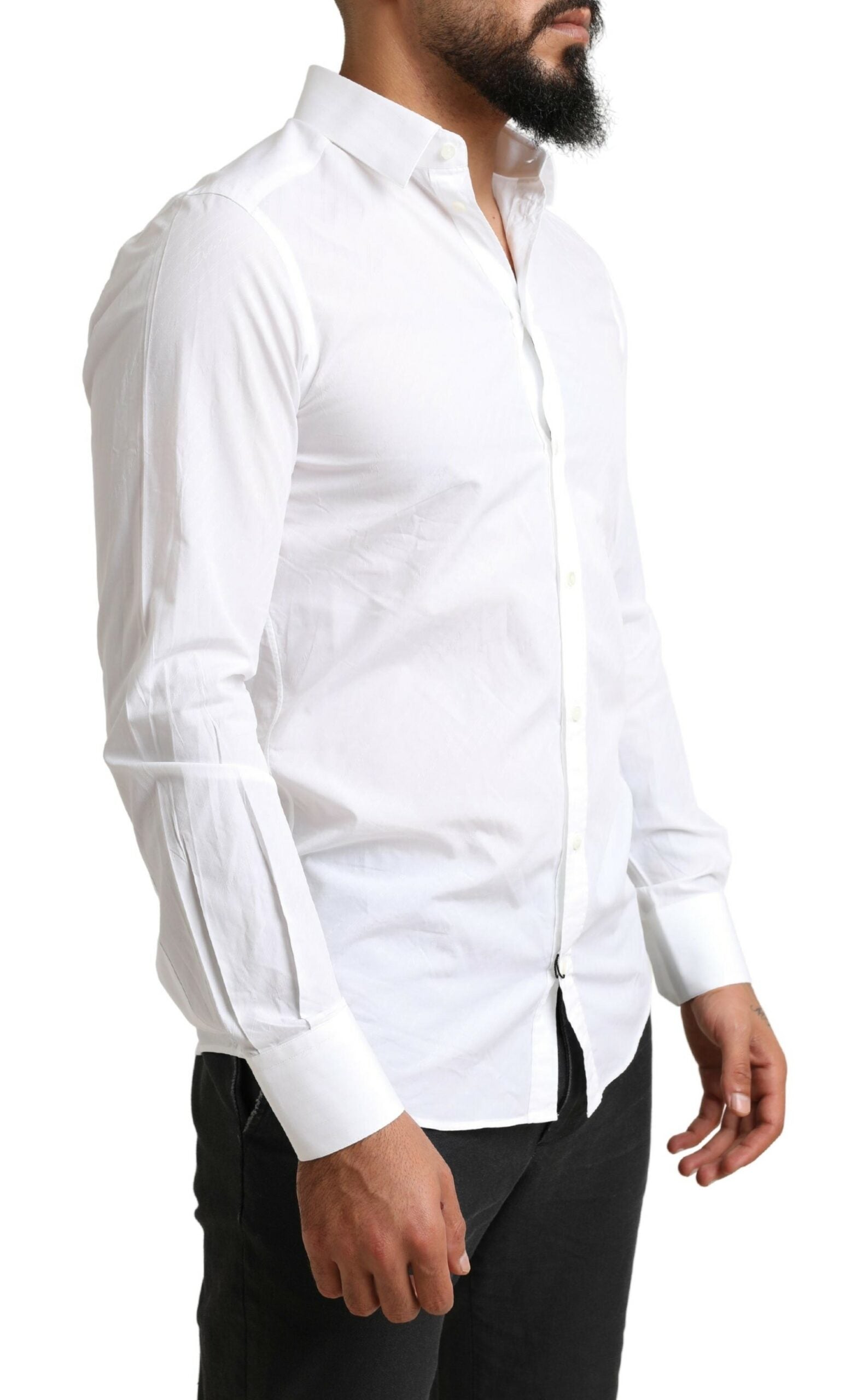 Camisa formal de vestir de algodón MARTINI blanca de Dolce & Gabbana-2