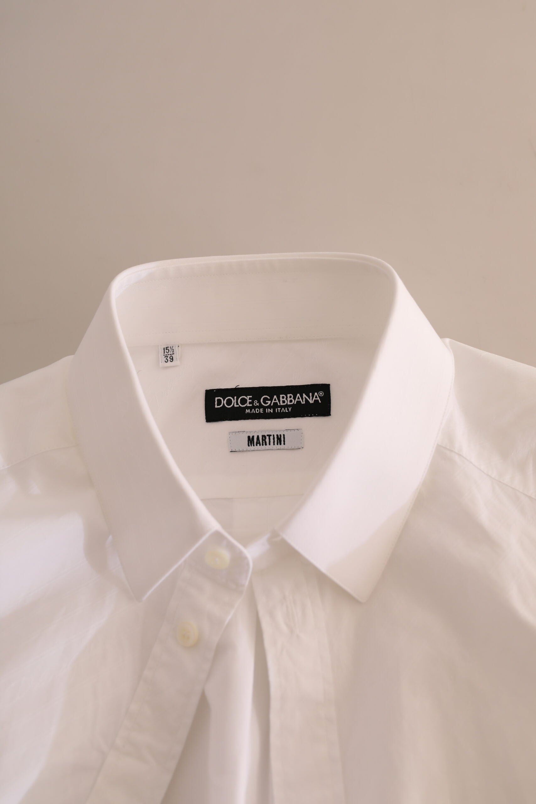 Camisa formal de vestir de algodón MARTINI blanca de Dolce & Gabbana-6