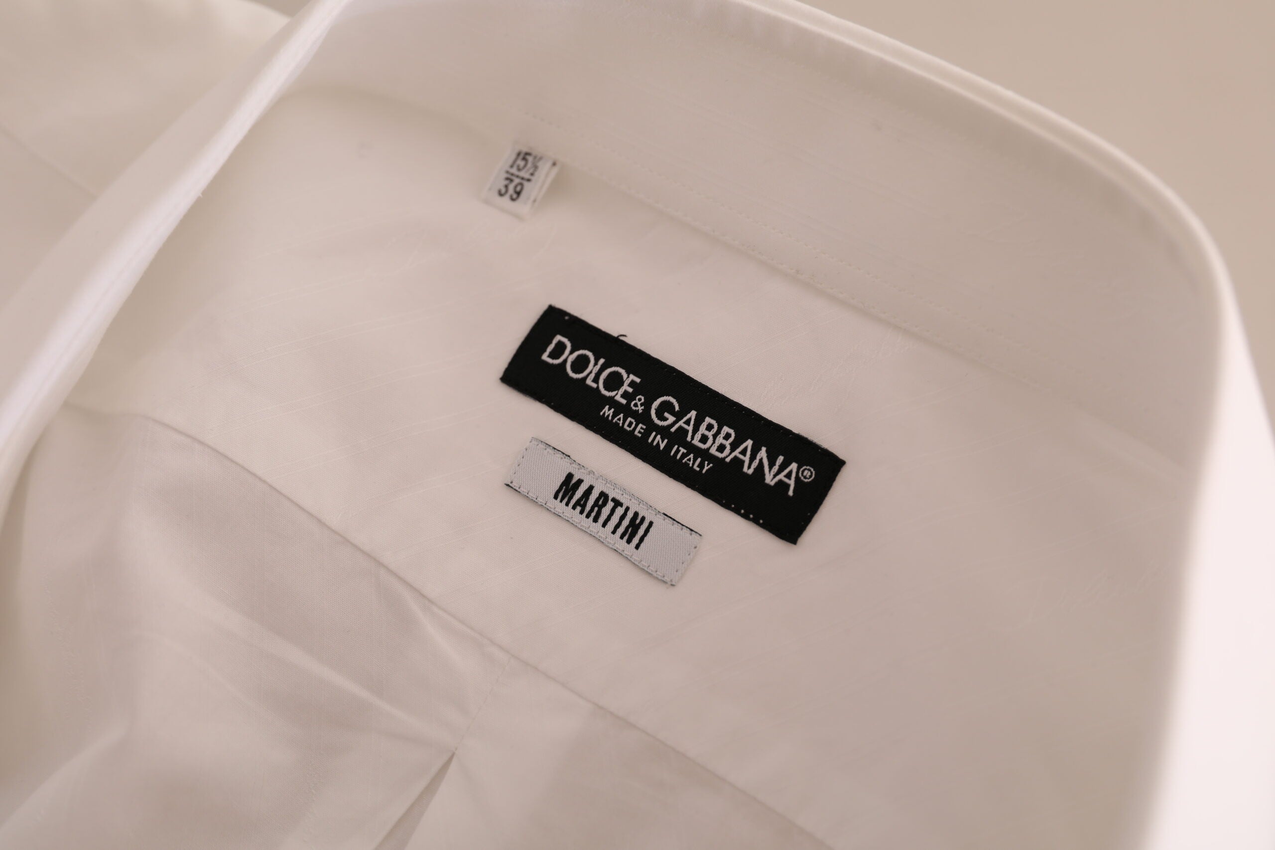 Camisa formal de vestir de algodón MARTINI blanca de Dolce & Gabbana-7