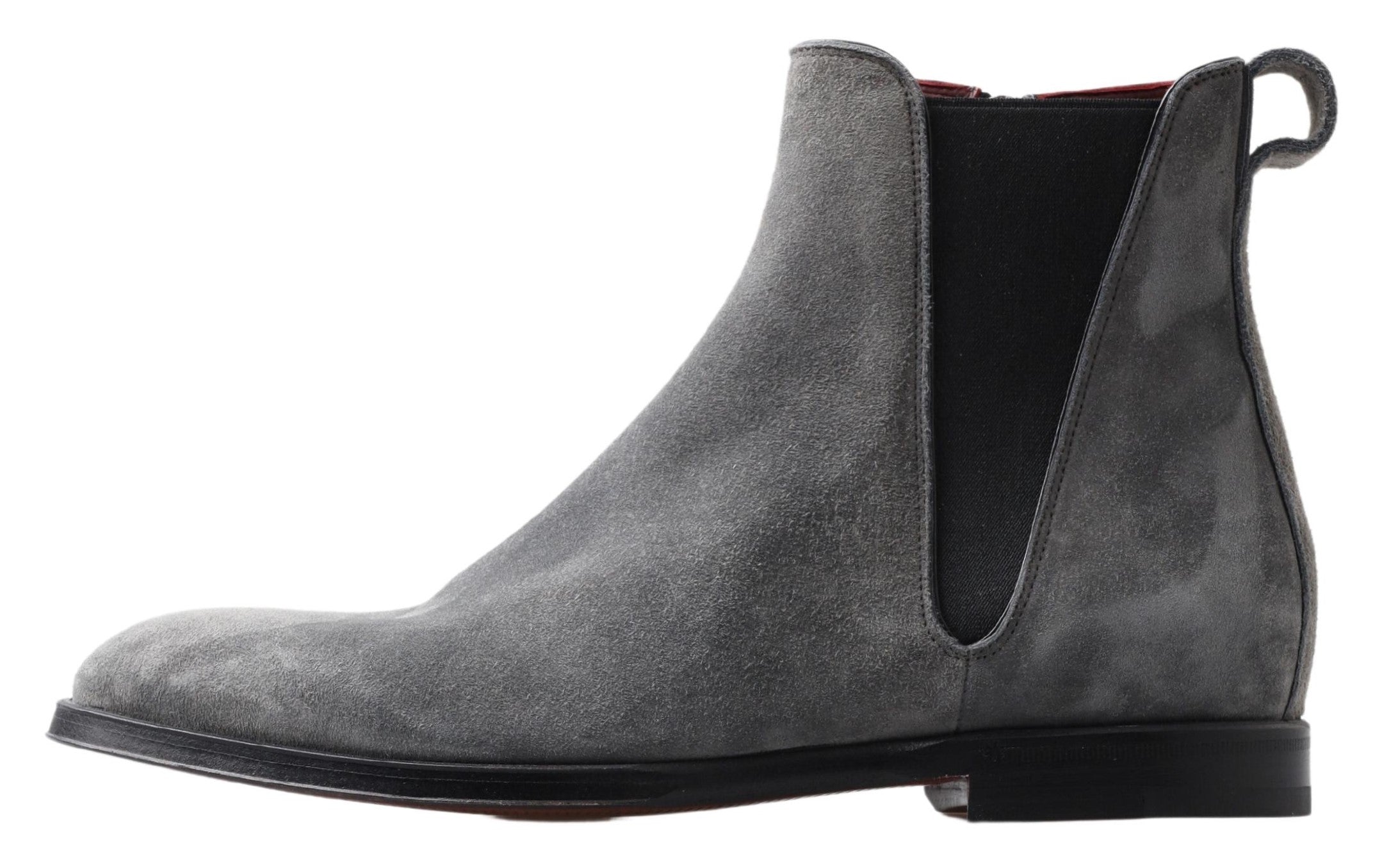 Dolce & Gabbana Grey Leather Men's Boots Shoes-2