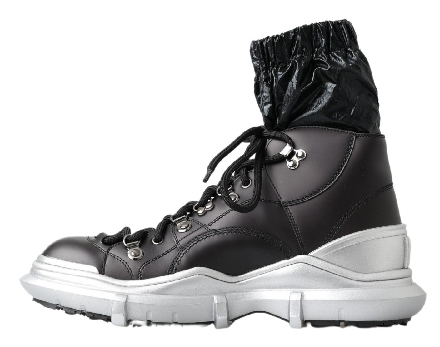Dolce & Gabbana Black Nylon Galileo High Top Sneakers Shoes-2