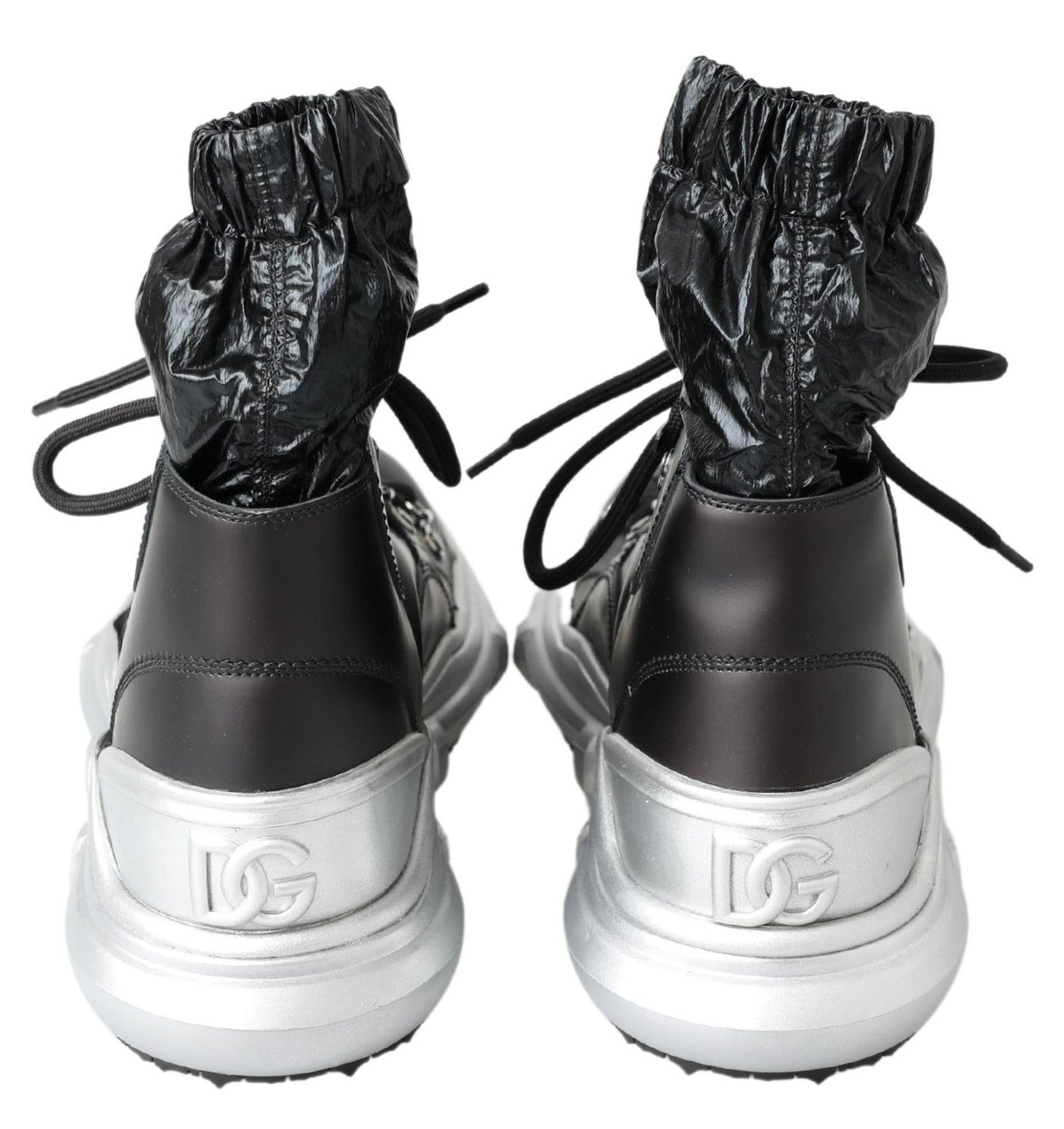 Dolce & Gabbana Black Nylon Galileo High Top Sneakers Shoes-7