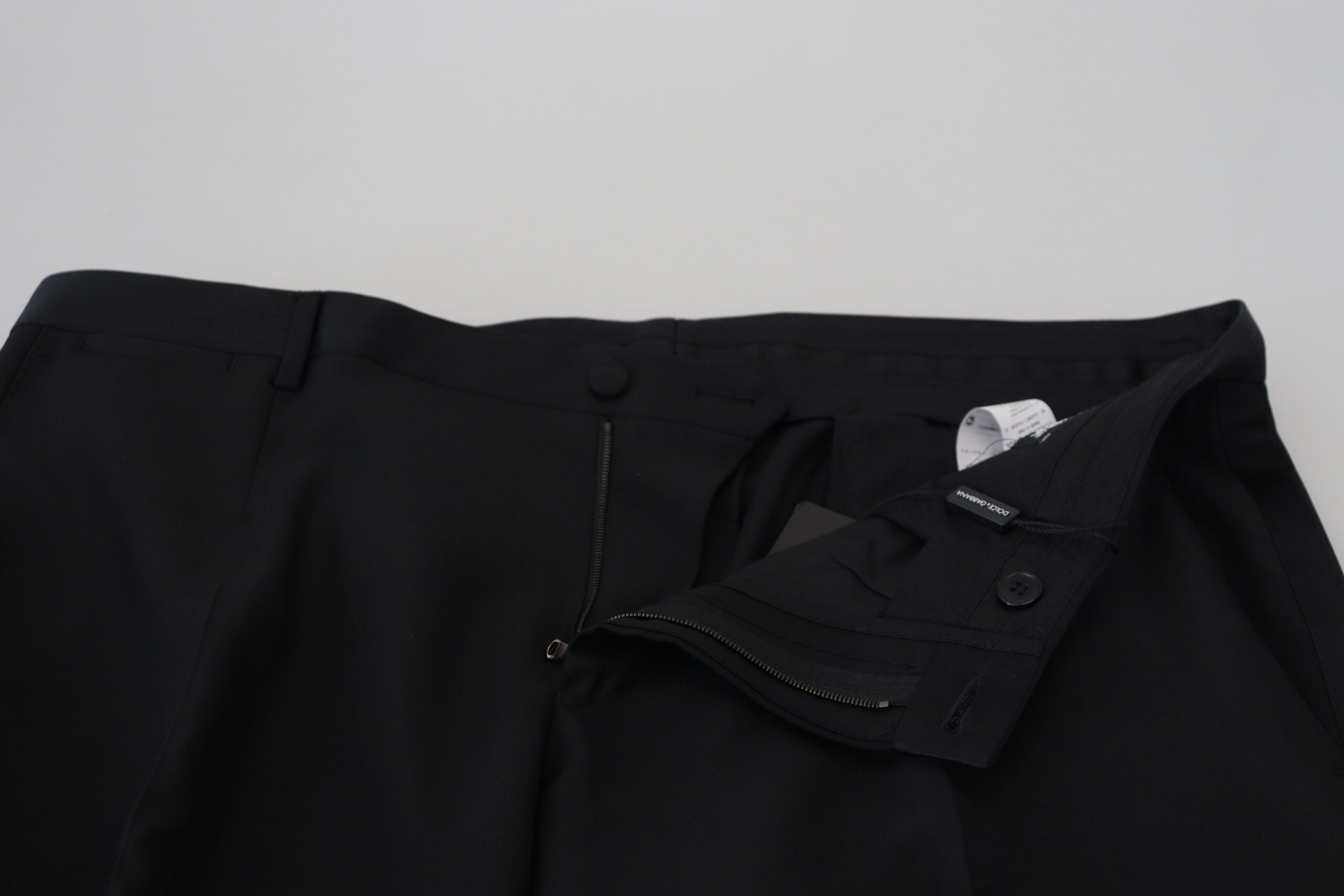 Dolce & Gabbana Black Dress Wool Silk Trousers Pants-5