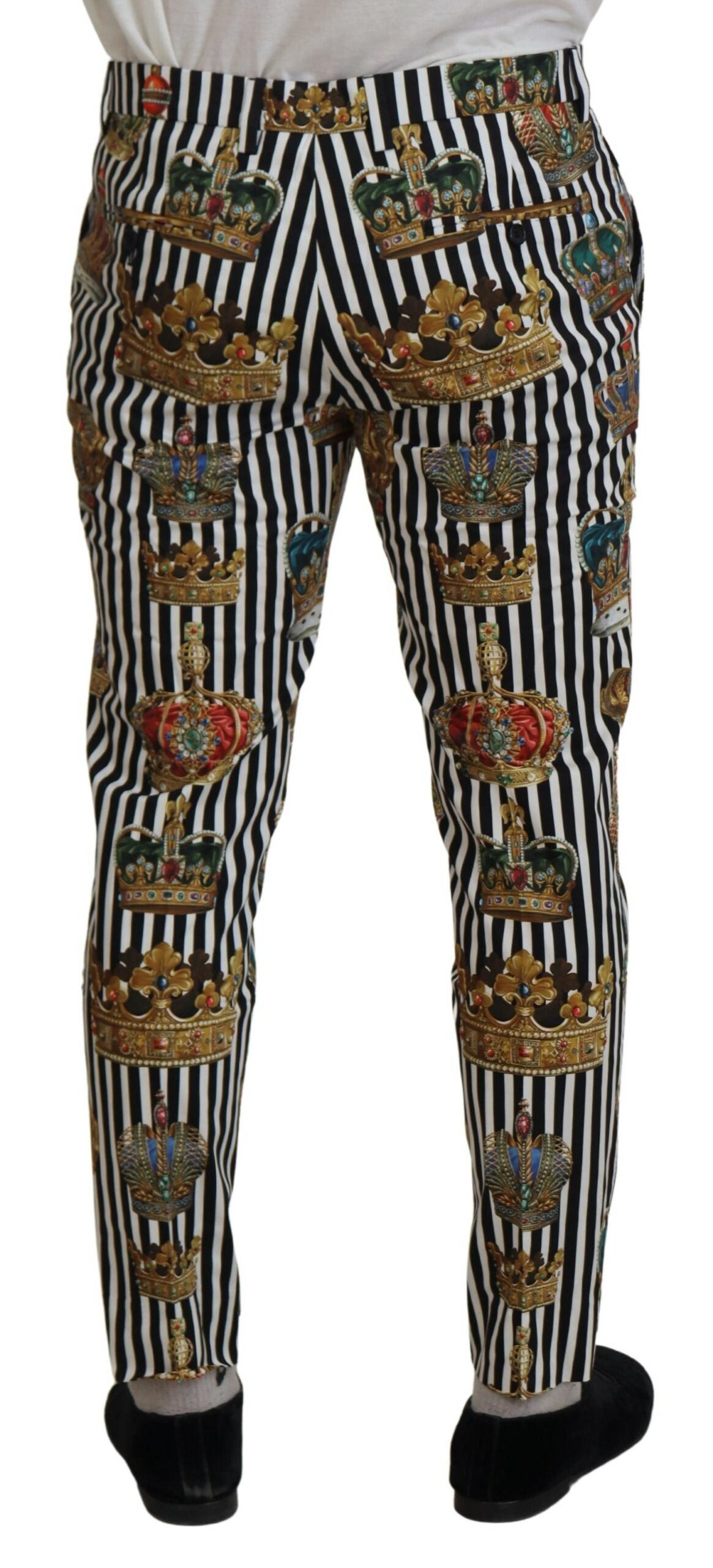 Dolce & Gabbana Weiße Baumwoll-Stretch-Kronen-Hose-4