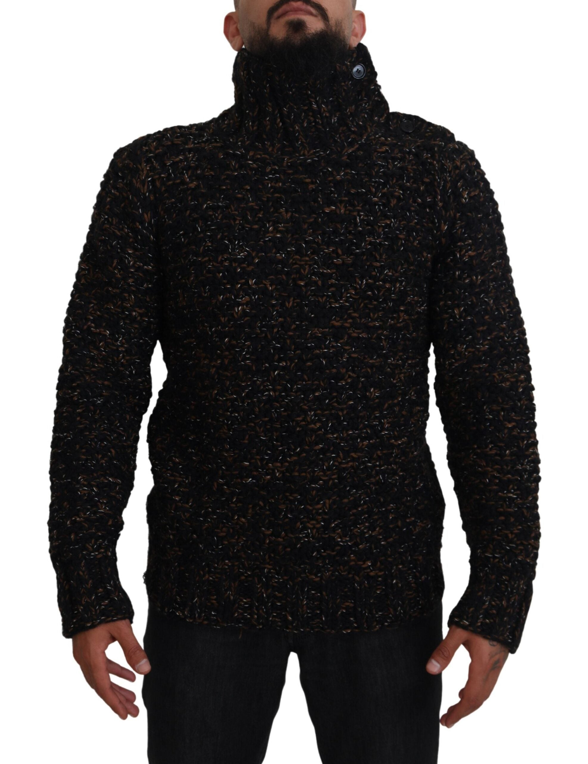 Dolce & Gabbana Brauner Fatto A Mano Rollkragenpullover Pullover-1
