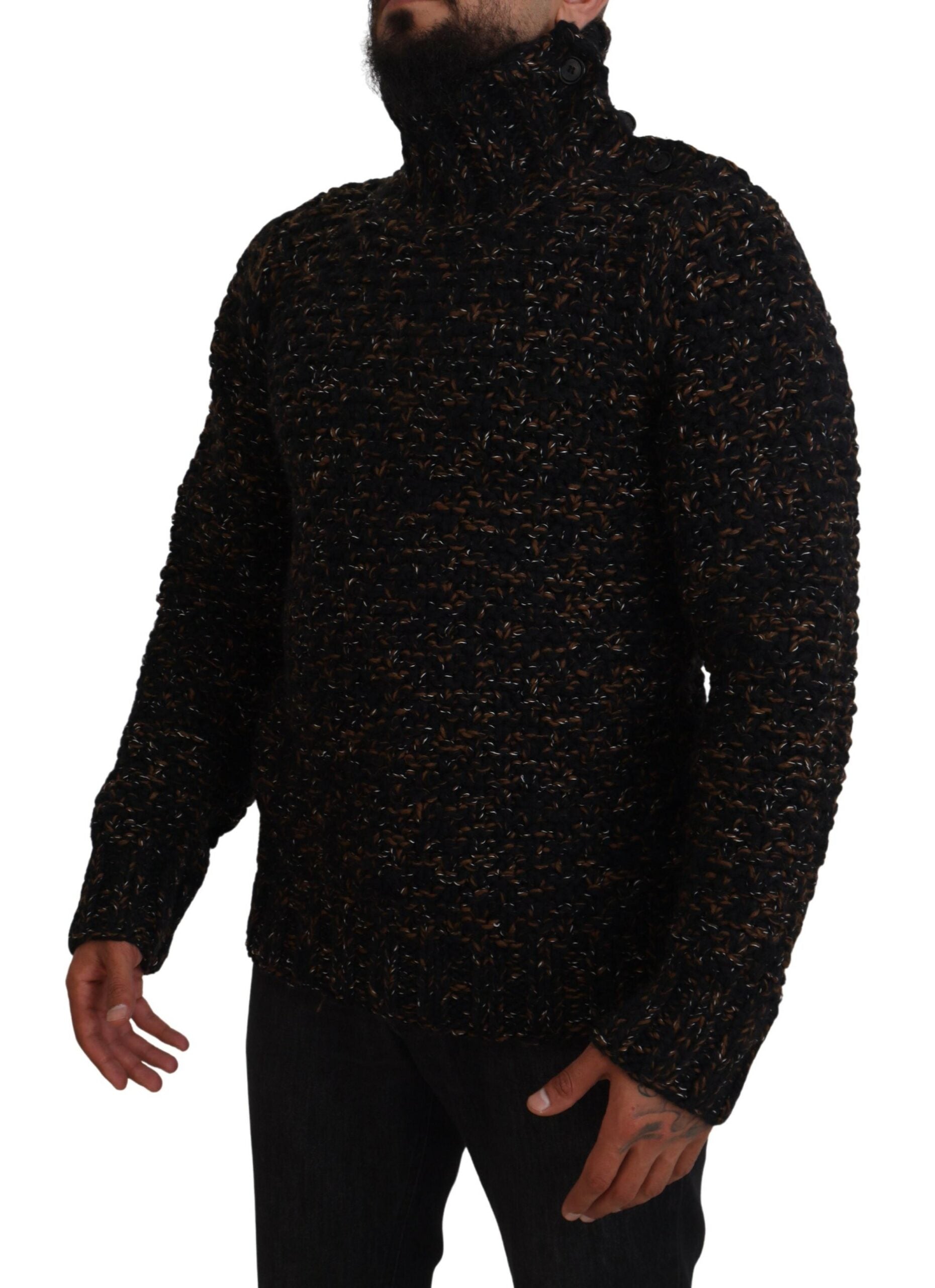 Dolce & Gabbana Brauner Fatto A Mano Rollkragenpullover Pullover-2