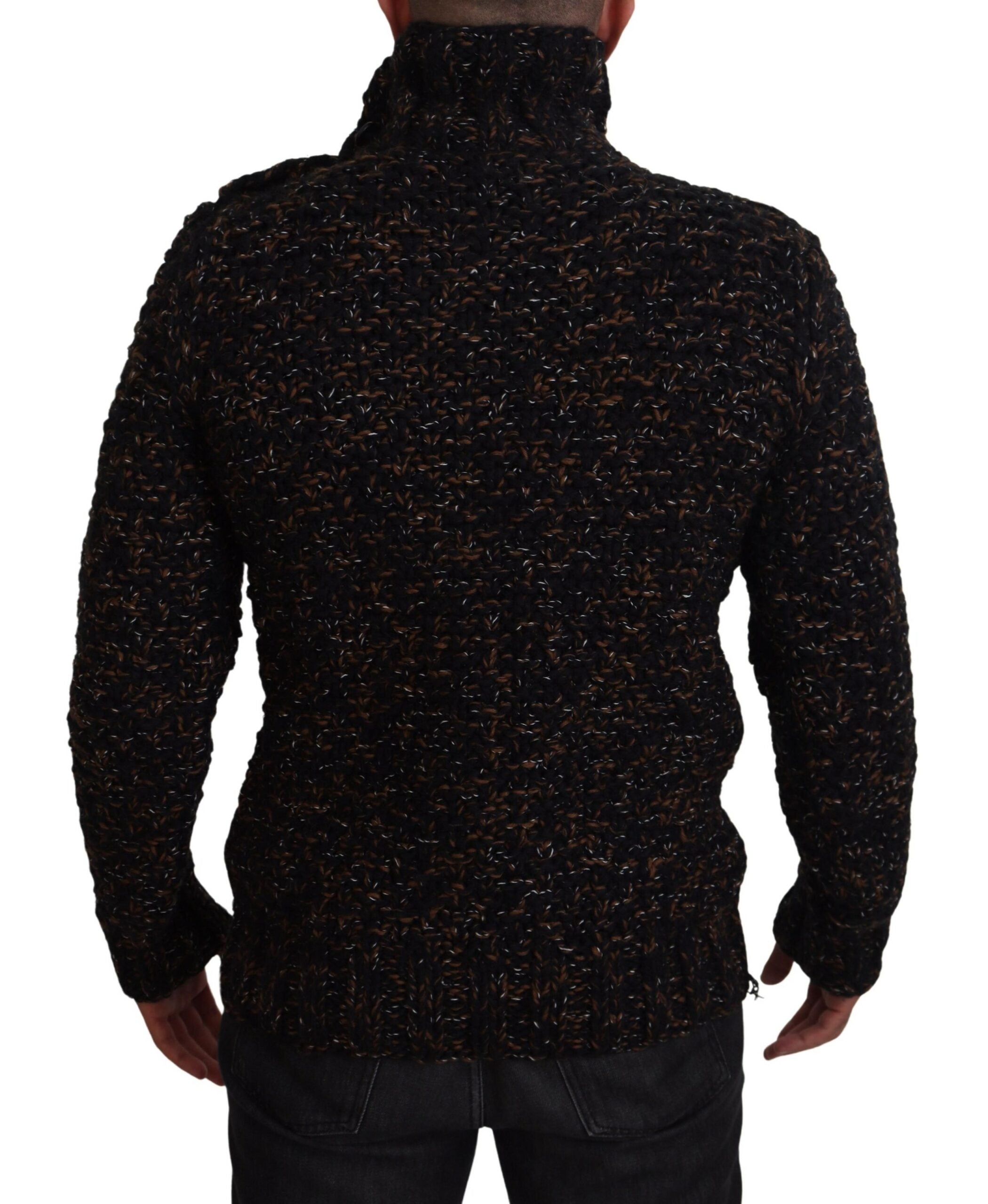 Dolce & Gabbana Brauner Fatto A Mano Rollkragenpullover Pullover-3