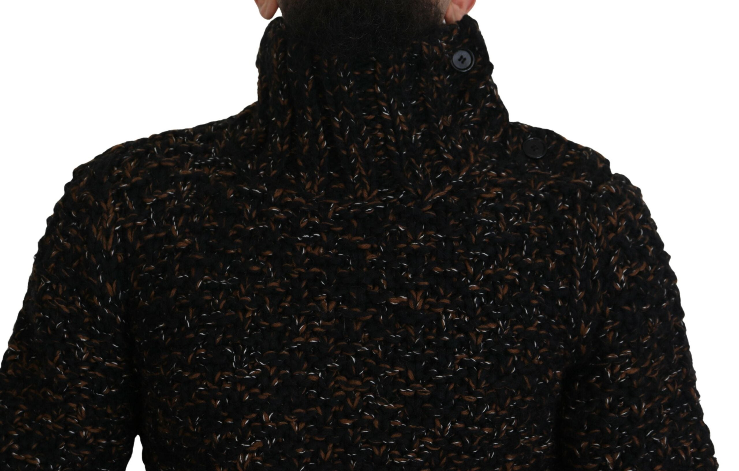 Dolce & Gabbana Brauner Fatto A Mano Rollkragenpullover Pullover-4