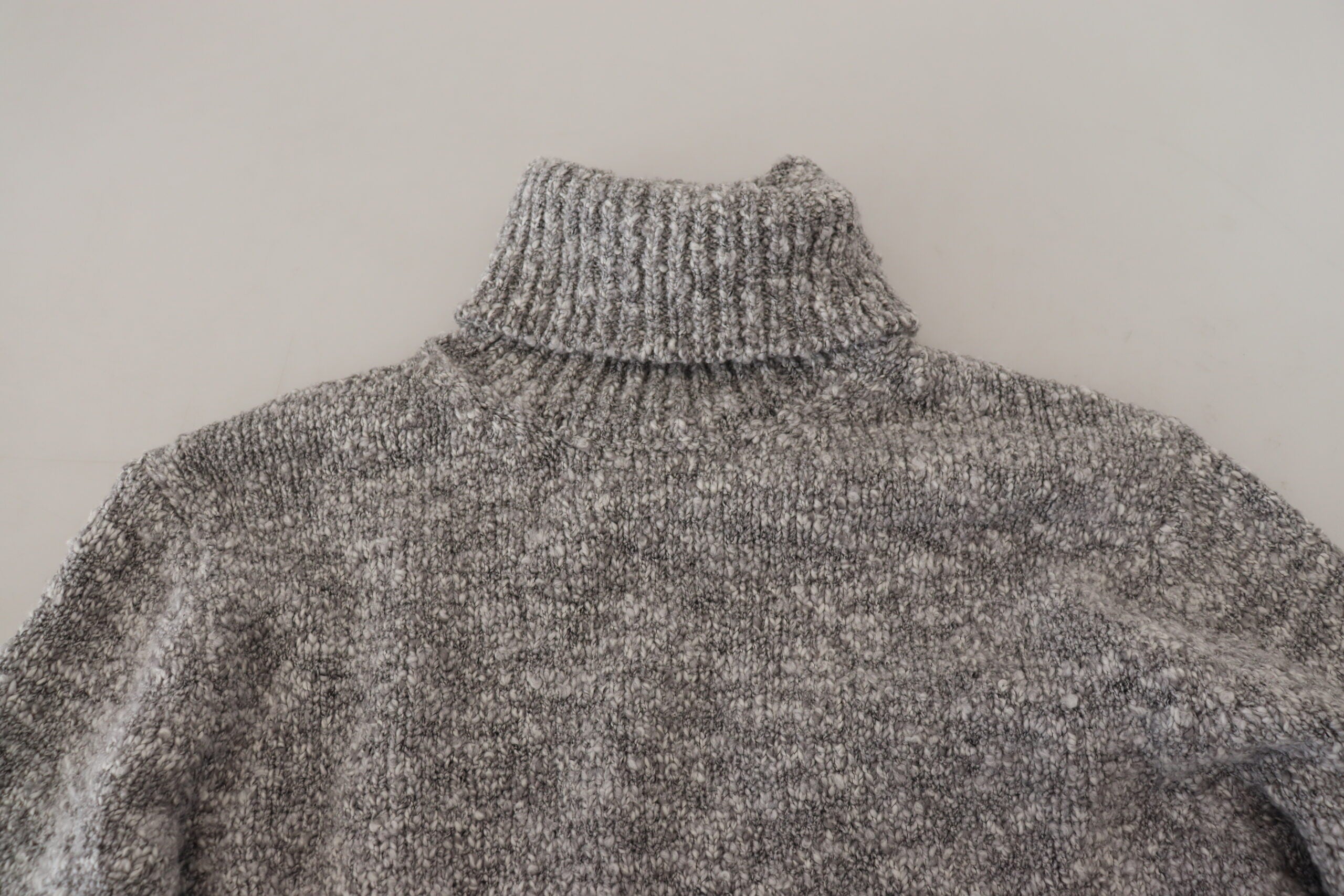 Dolce & Gabbana Grey Wool Knit Turtleneck Sweater-6