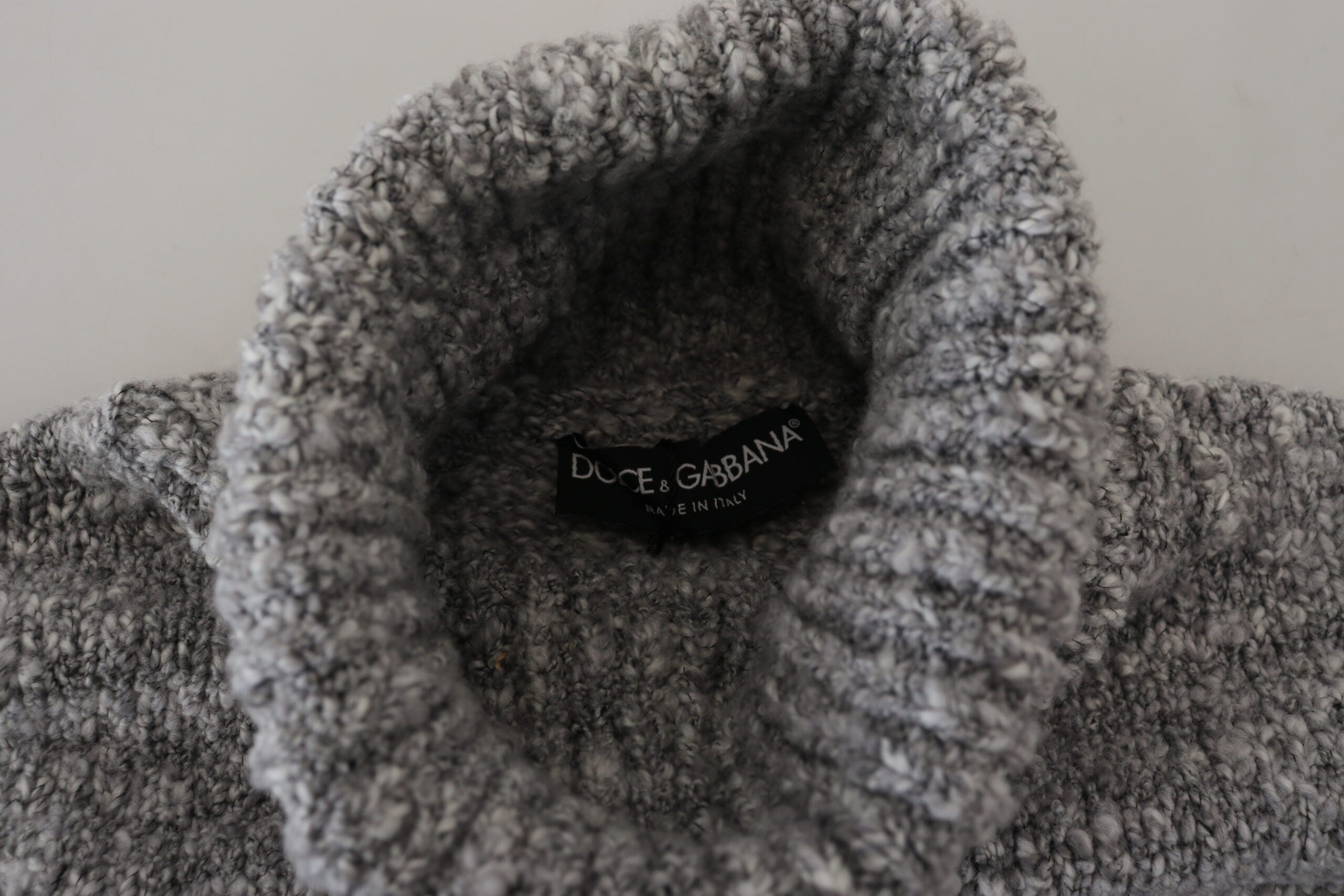 Dolce & Gabbana Grey Wool Knit Turtleneck Sweater-7