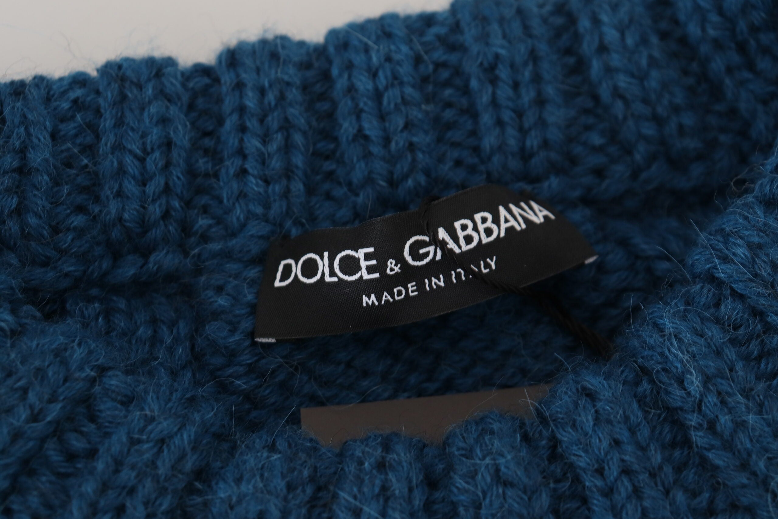 Dolce & Gabbana blue knitted wool and alpaca sweater-7