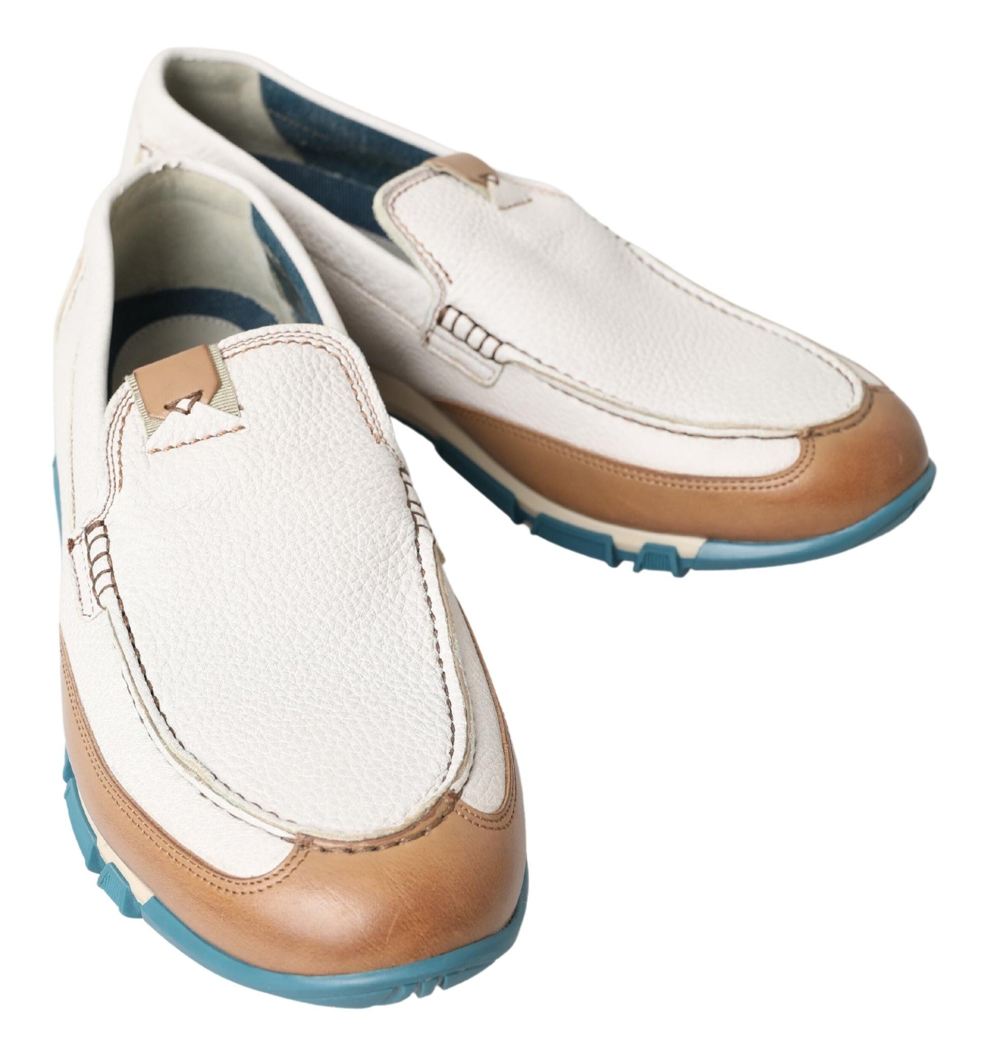 Dolce & Gabbana White Leather Loafers Moccasins Shoes-7