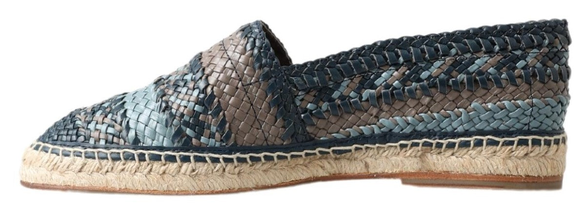 Dolce & Gabbana blue-grey leather espadrille shoes by Buffalo-2