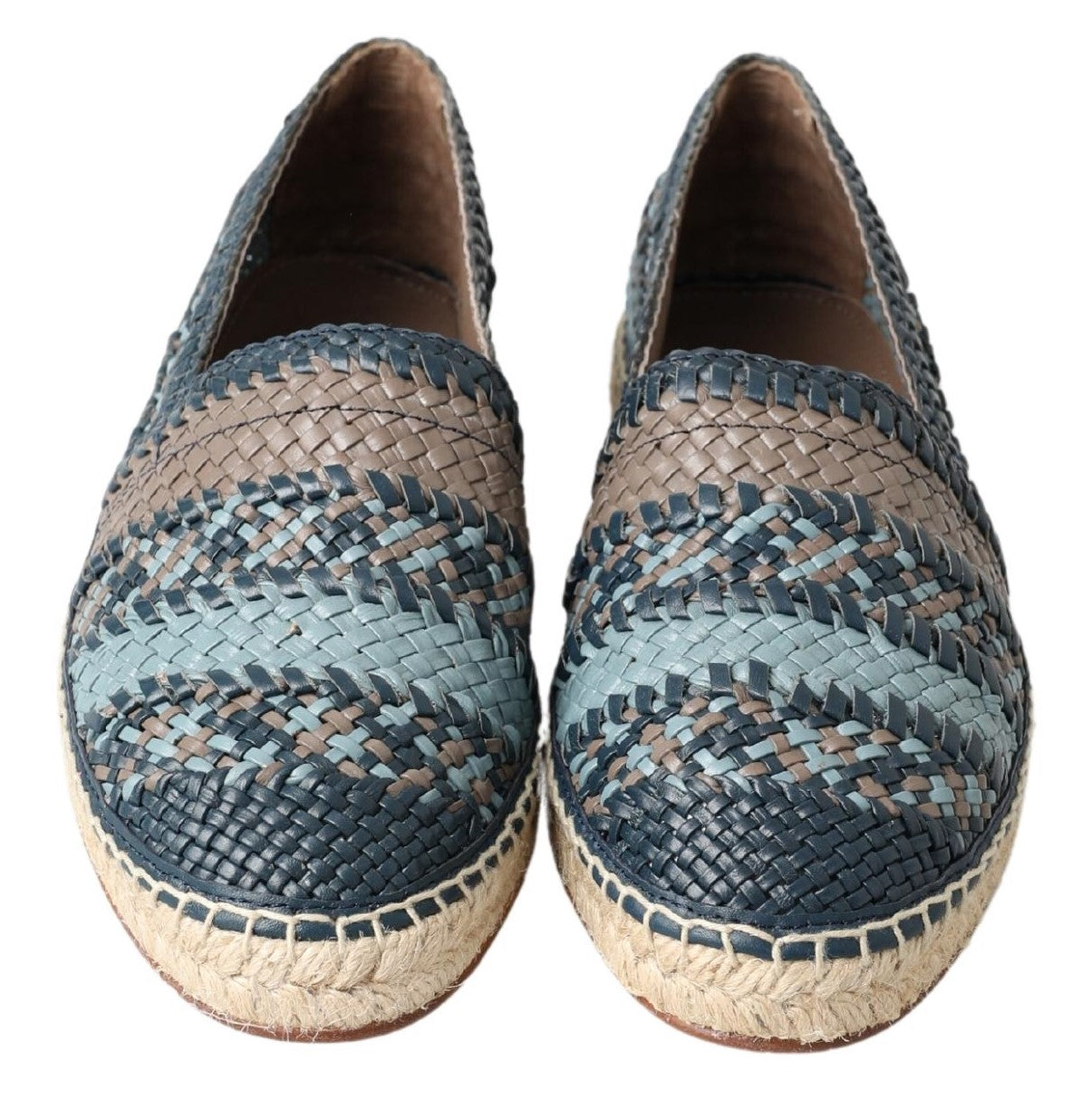 Dolce & Gabbana blue-grey leather espadrille shoes by Buffalo-4