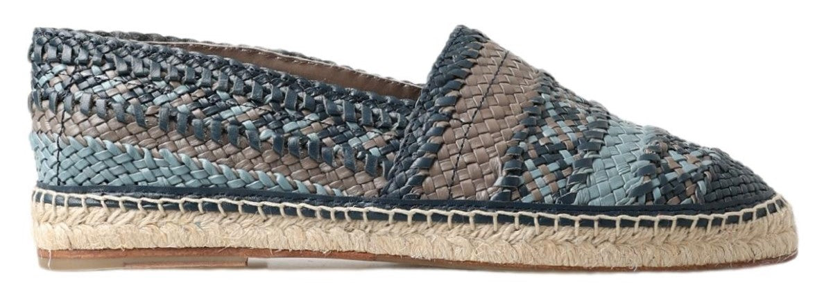 Dolce & Gabbana blue-grey leather espadrille shoes by Buffalo-1
