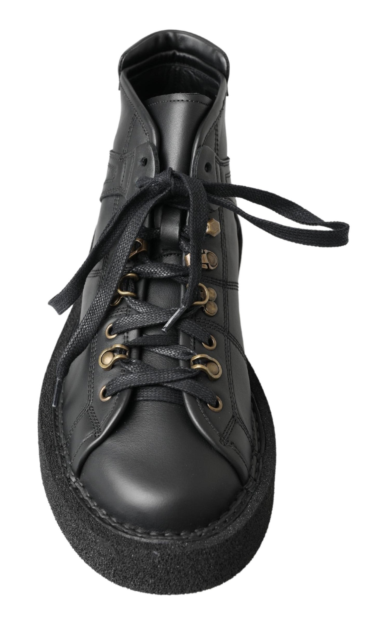 Dolce & Gabbana black leather loafers with stretch boots-4
