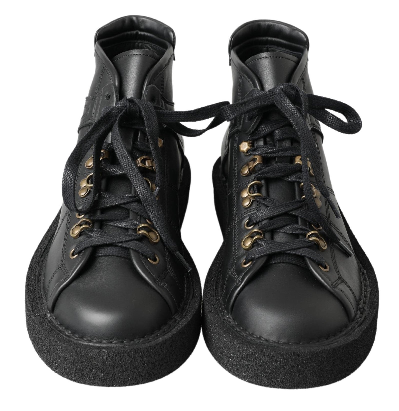 Dolce & Gabbana black leather loafers with stretch boots-6