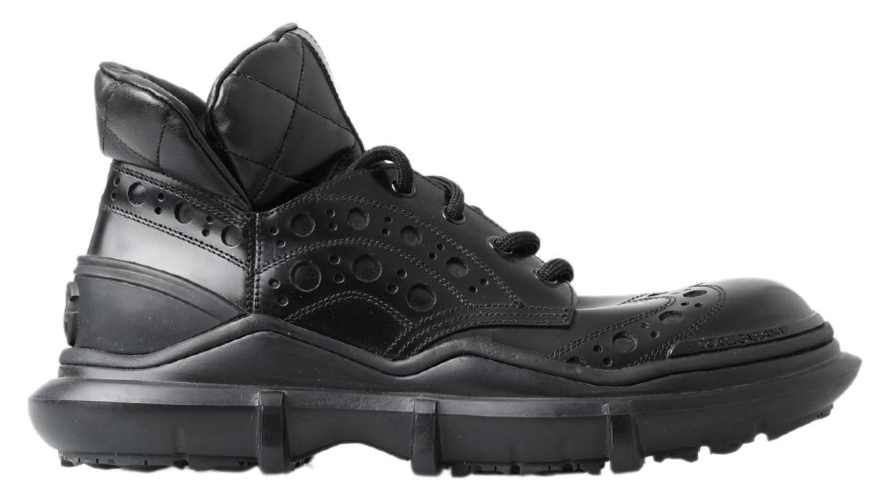 Dolce & Gabbana Black Leather Boots for Leisure