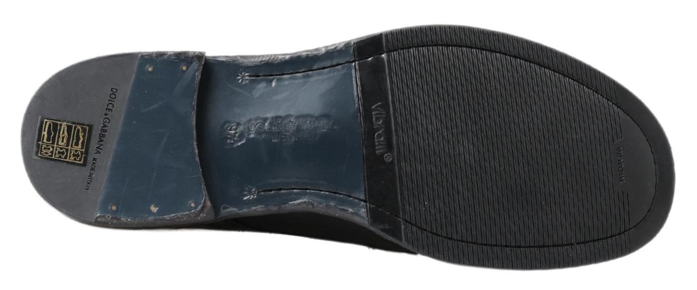 Dolce & Gabbana Schwarzes Pferd Leder Perugino Stiefel-3