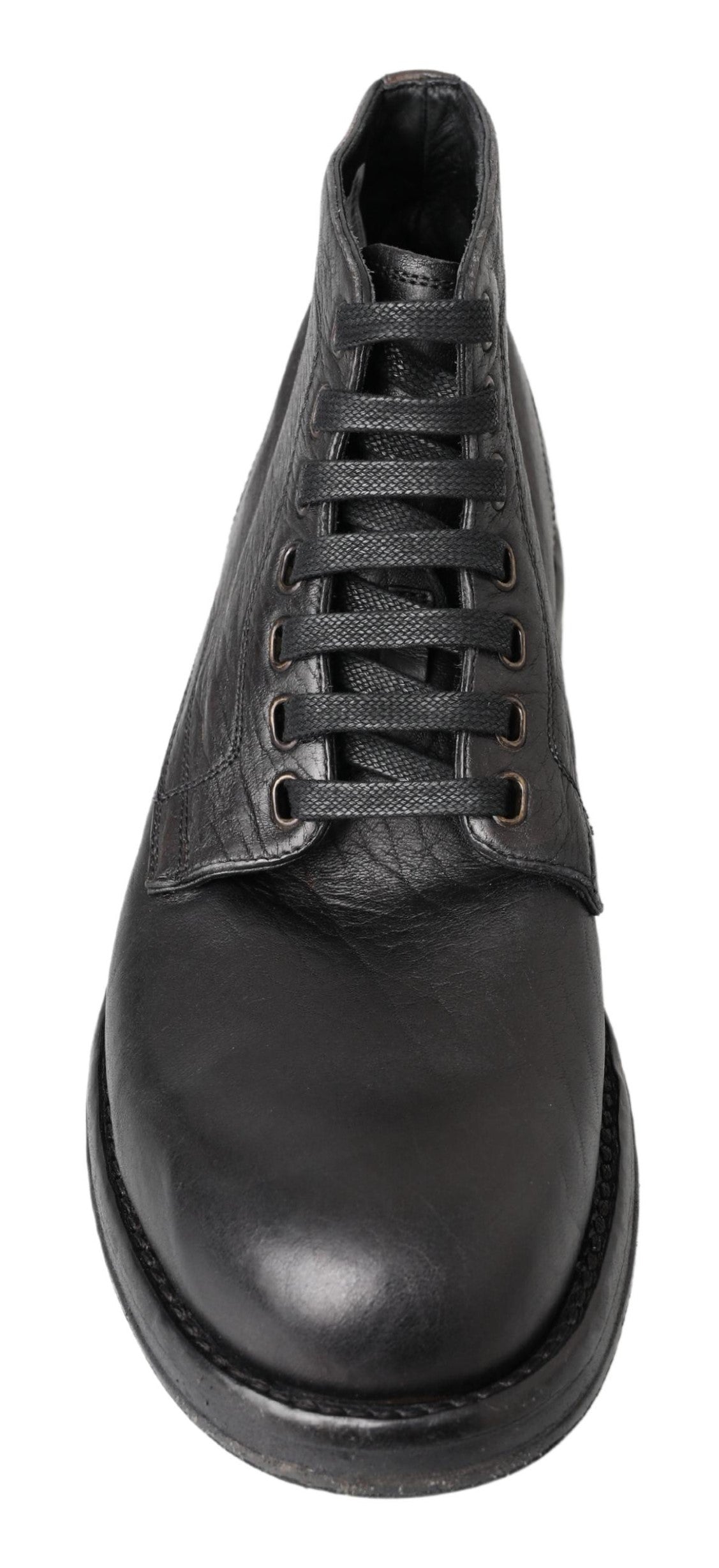 Dolce & Gabbana Schwarzes Pferd Leder Perugino Stiefel-4