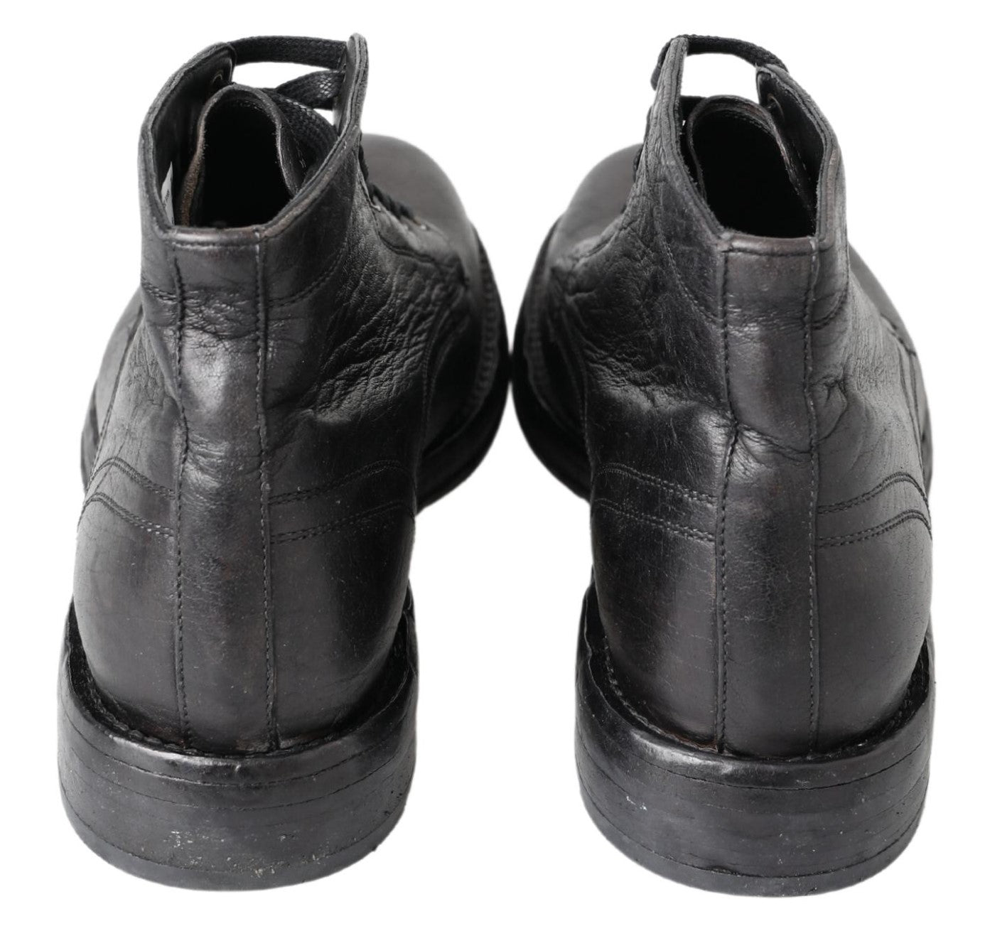 Dolce & Gabbana Schwarzes Pferd Leder Perugino Stiefel-6