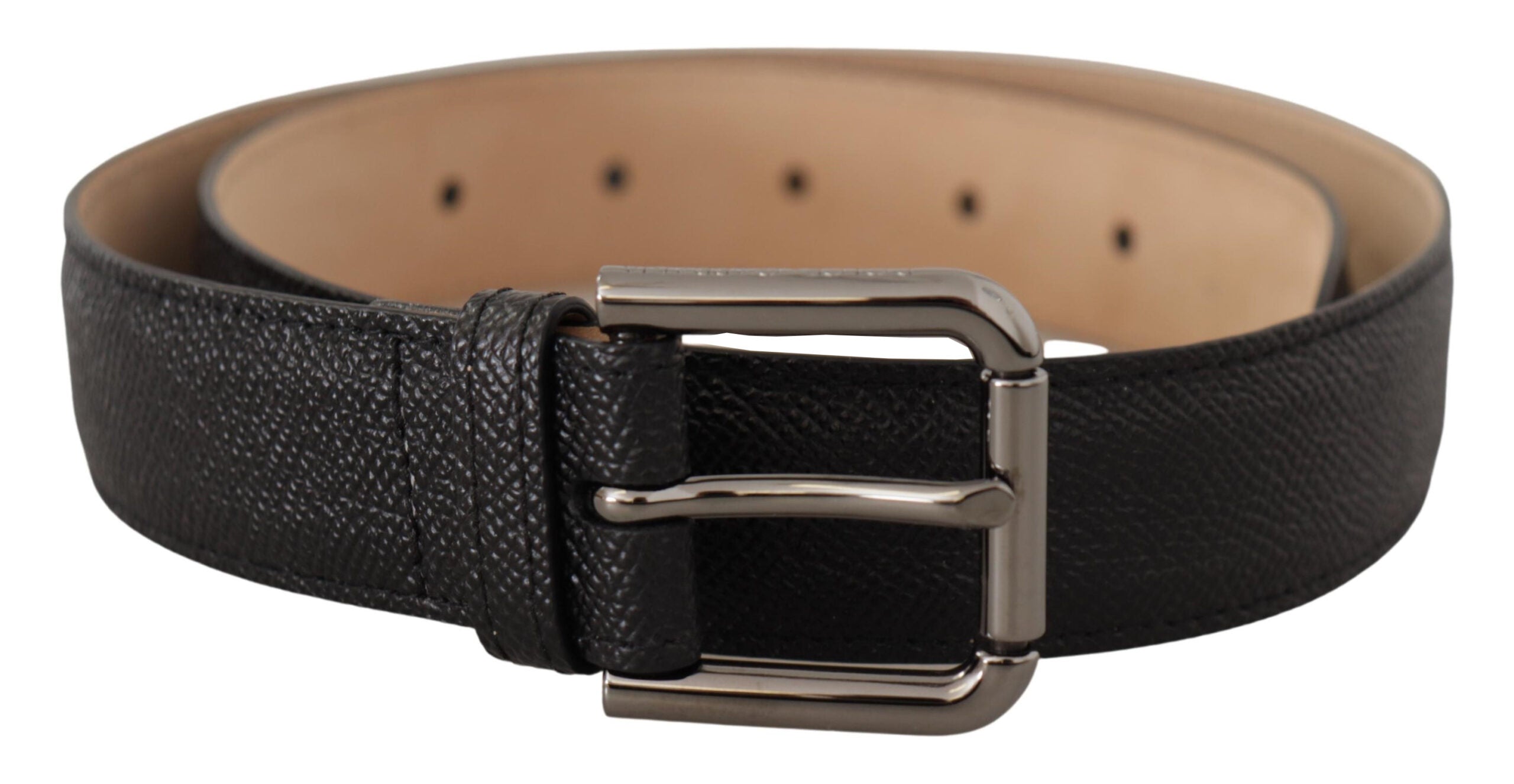 Dolce & Gabbana Black Calfskin Brown Backend Belt-1