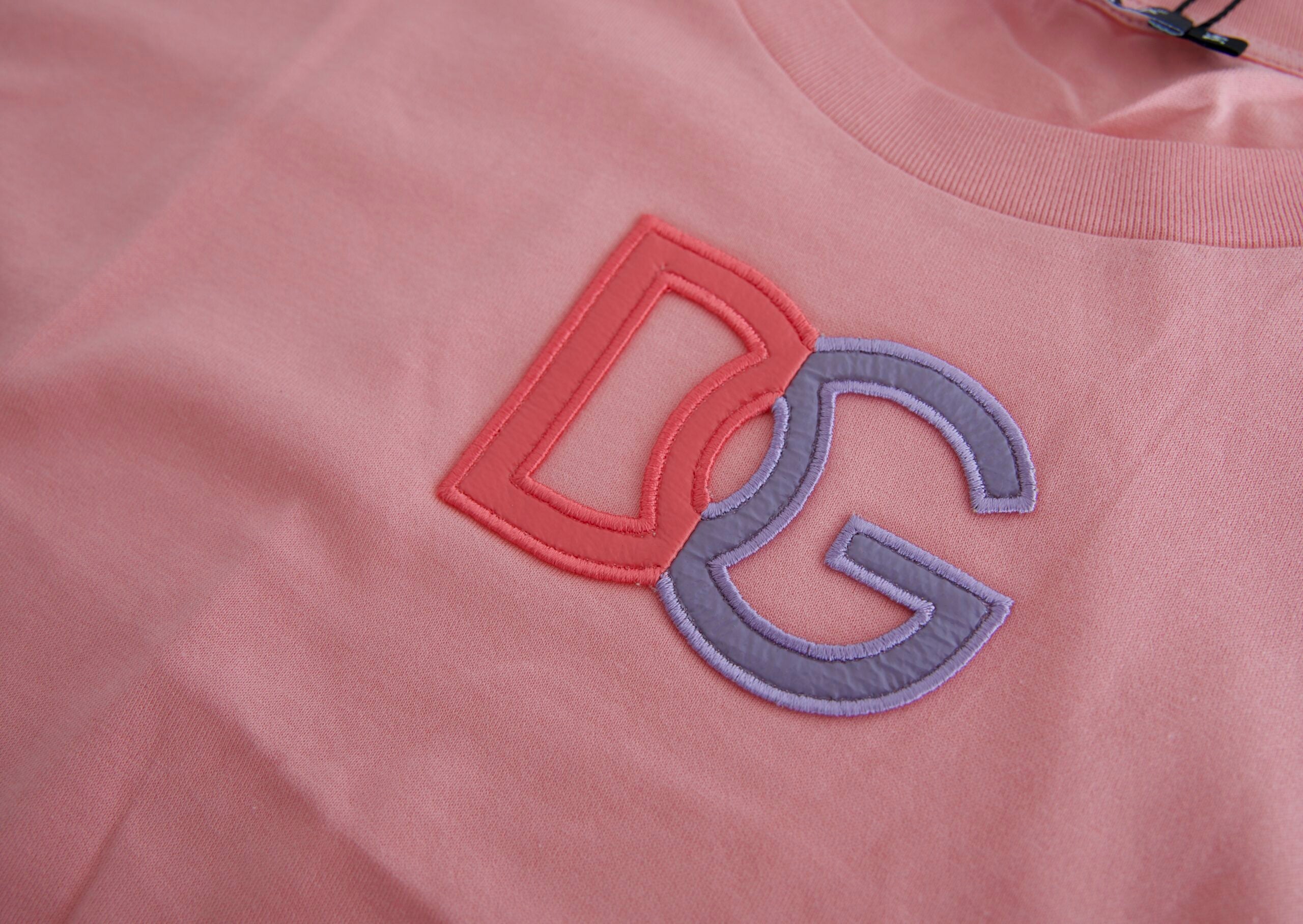 Dolce & Gabbana Pink Cotton DG Logo Crew Neck Tank T-Shirt-3