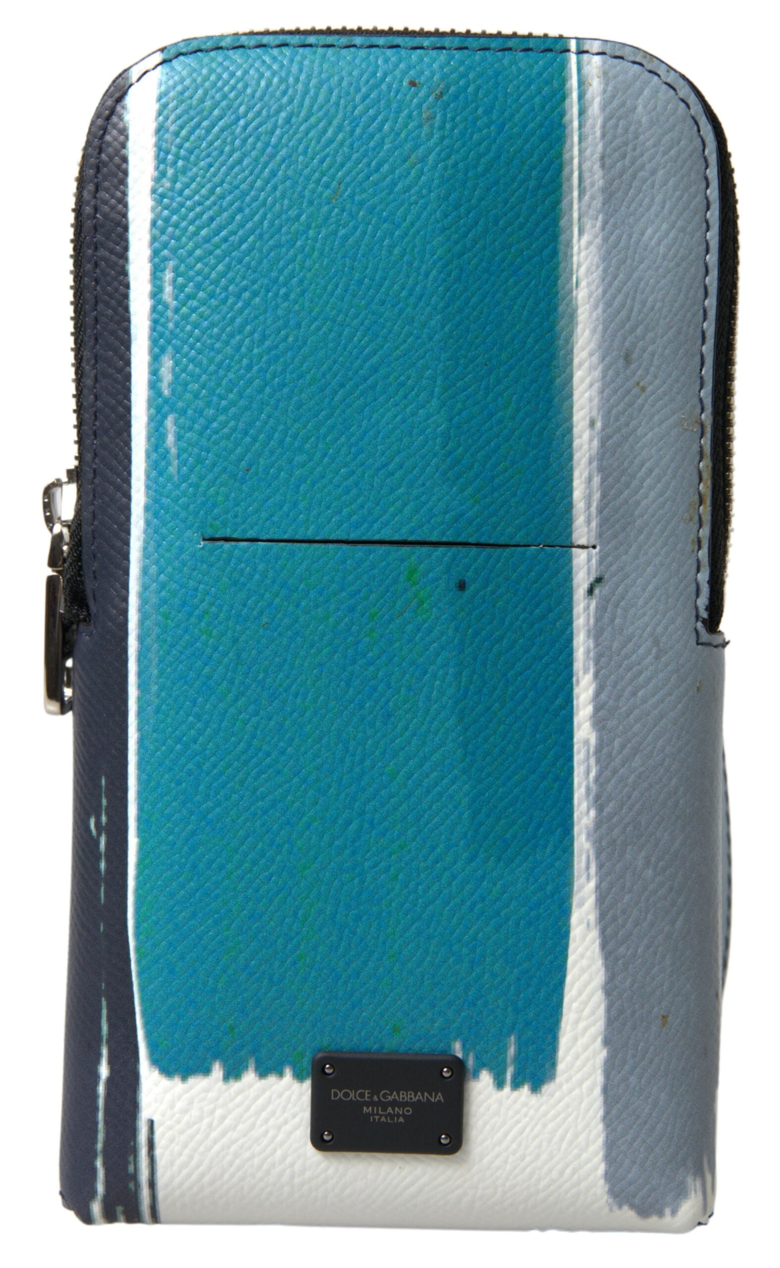 Dolce & Gabbana Blau Leder Geldbörse Crossbody Sling Phone Bag Unisex-1