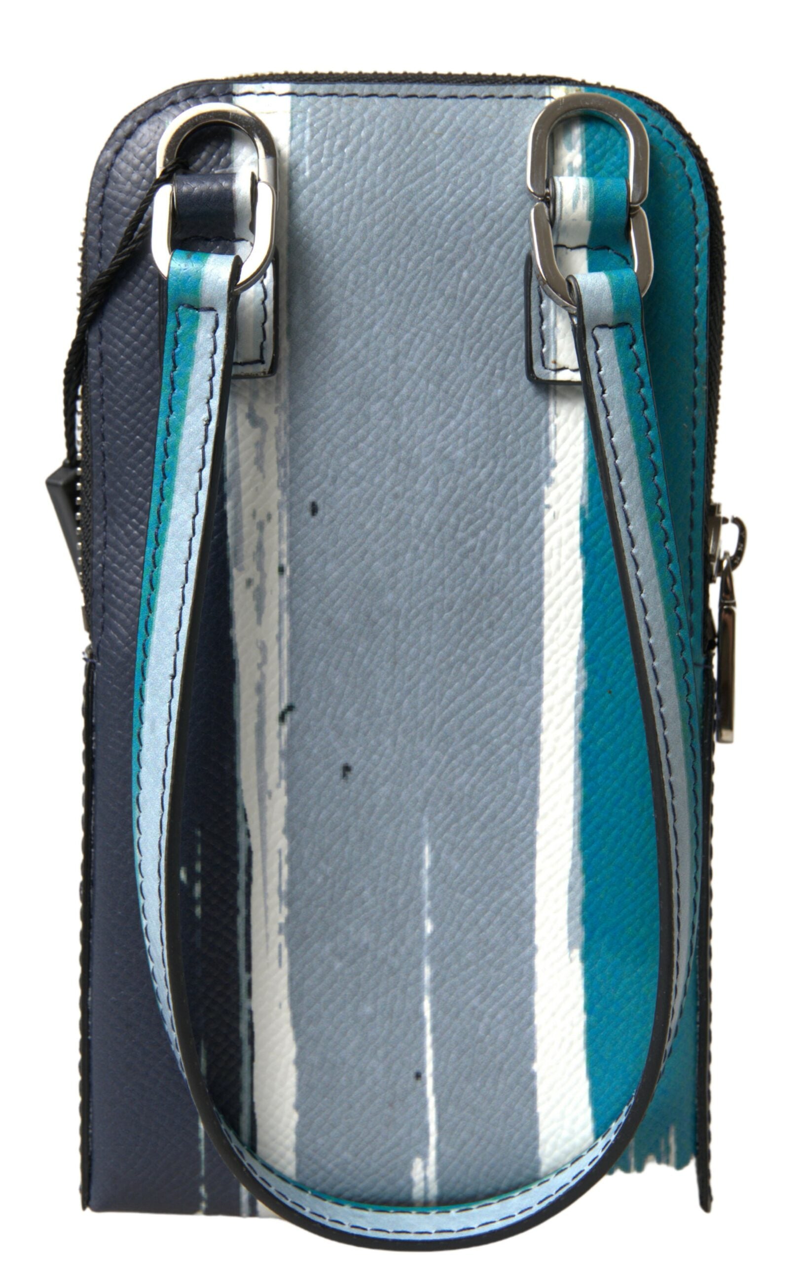 Dolce & Gabbana Blau Leder Geldbörse Crossbody Sling Phone Bag Unisex-3