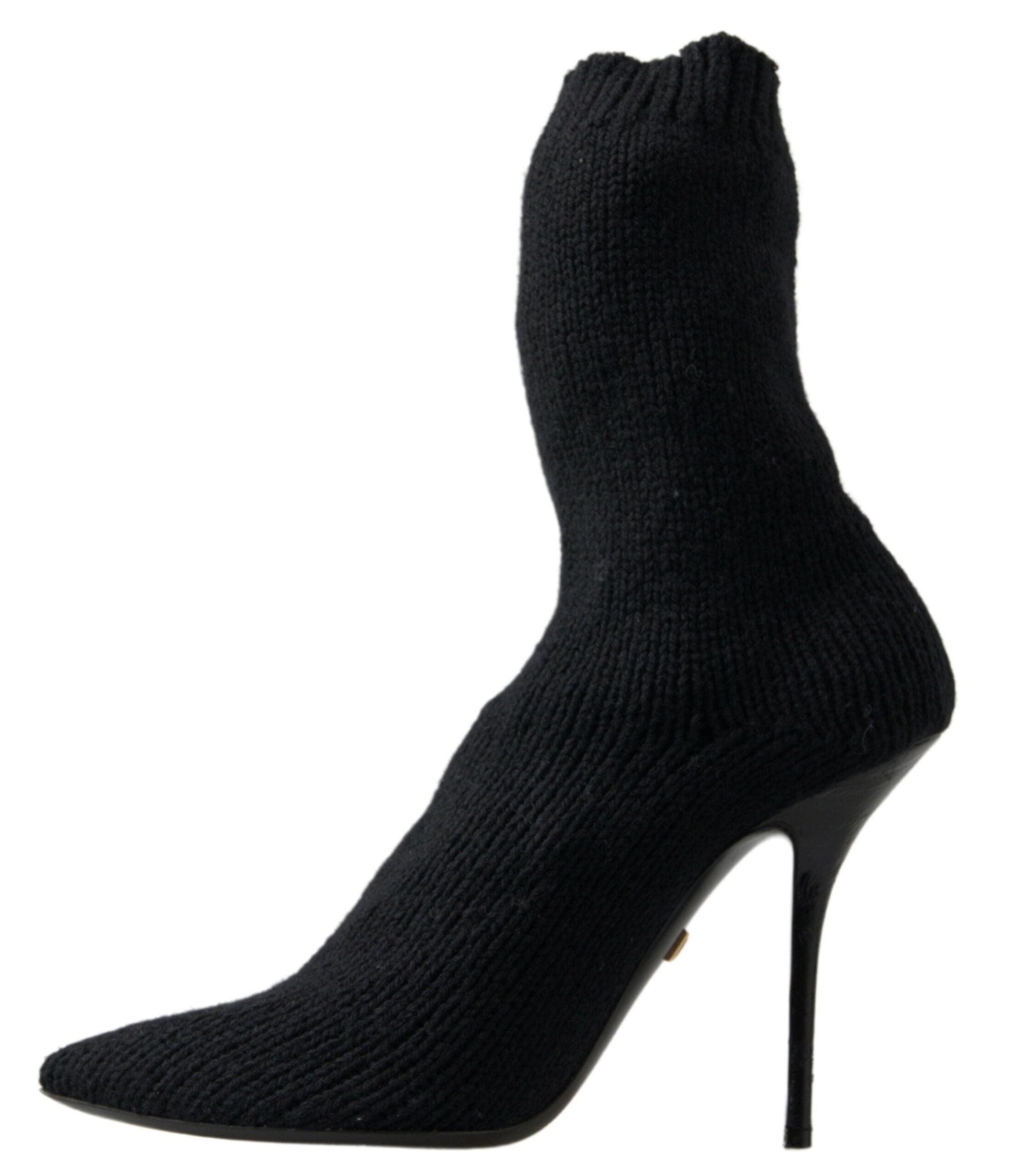 Botas negras de tacón de aguja a media pantorrilla para mujer de Dolce & Gabbana-2