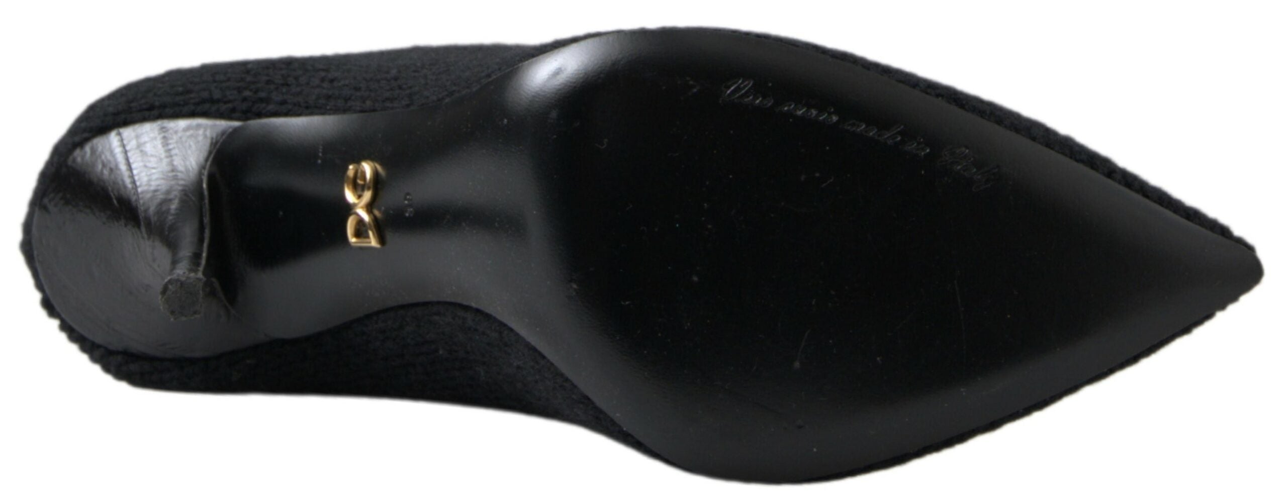 Botas negras de tacón de aguja a media pantorrilla para mujer de Dolce & Gabbana-3