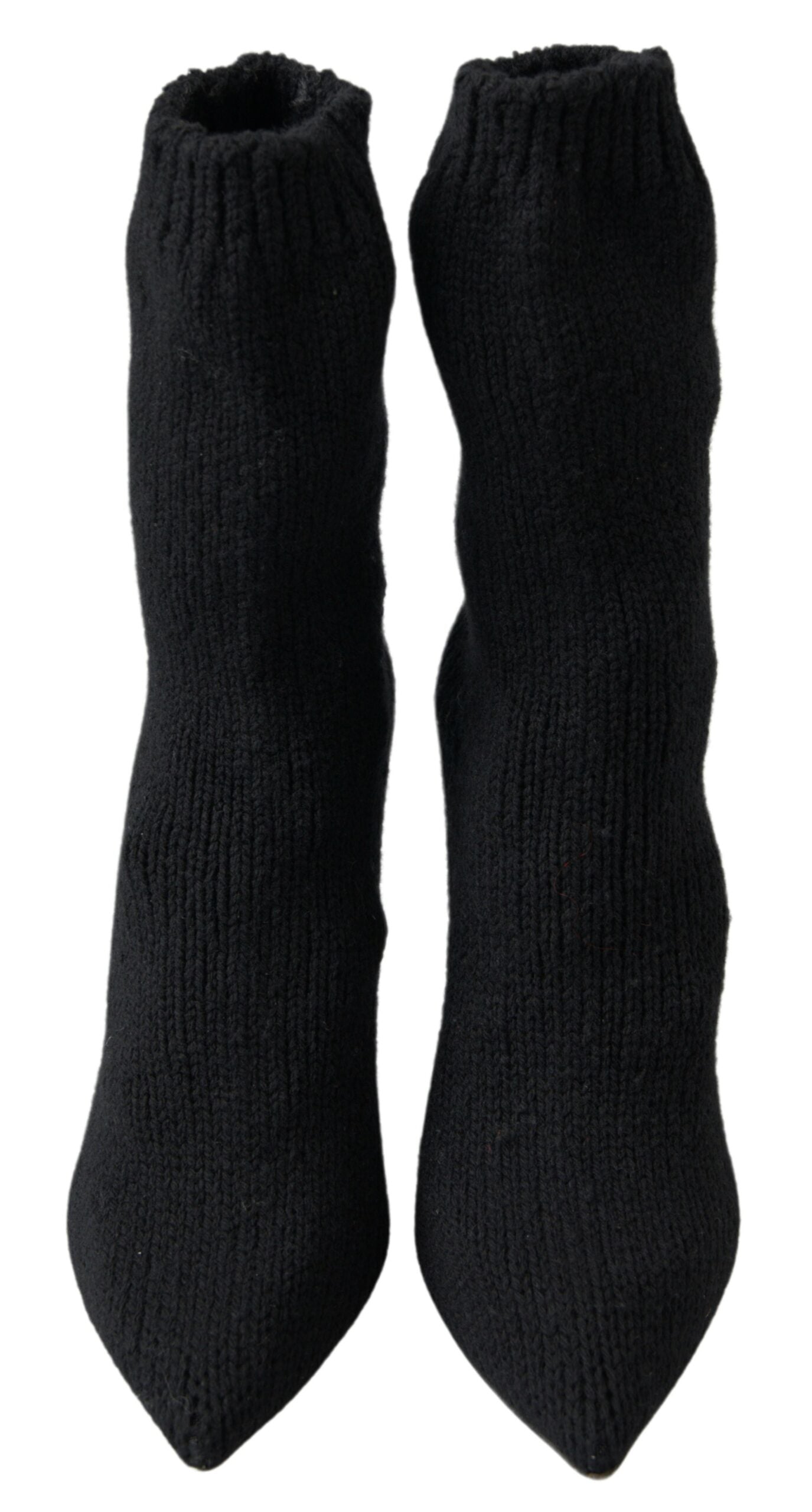 Botas negras de tacón de aguja a media pantorrilla para mujer de Dolce & Gabbana-4