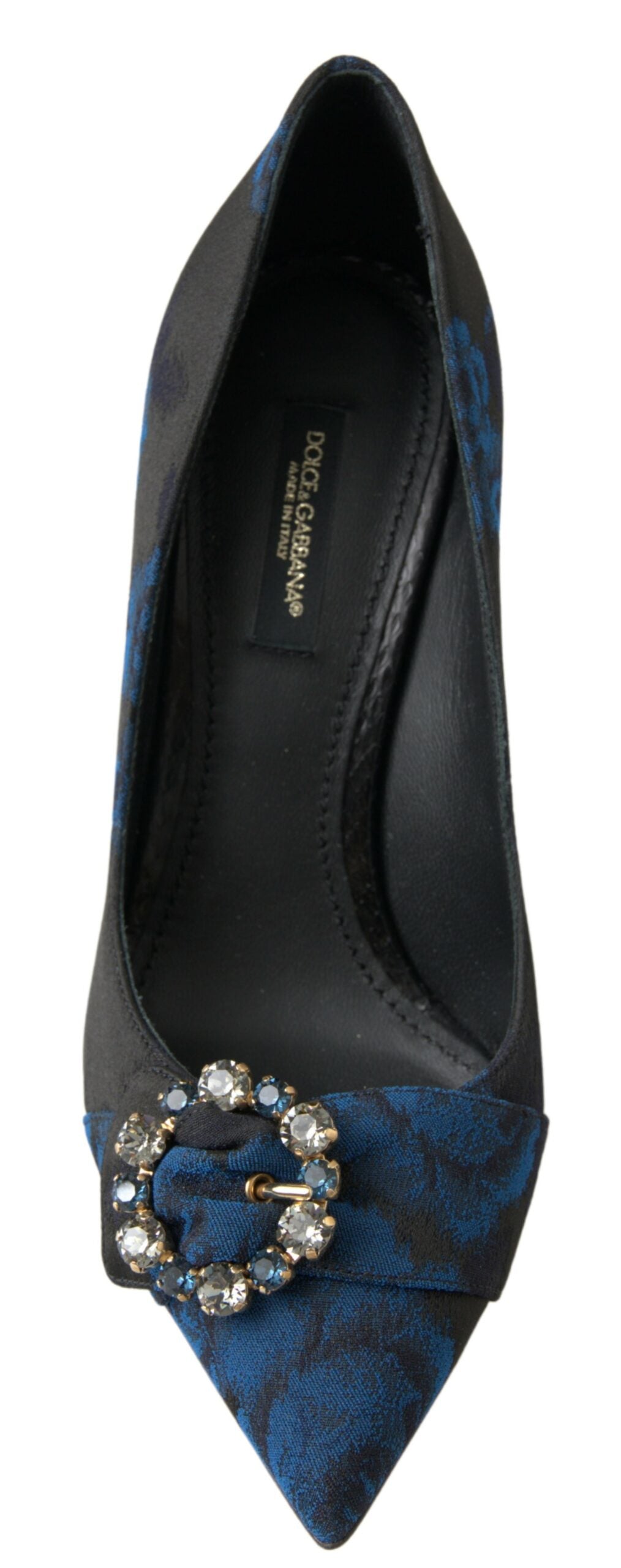 Dolce & Gabbana Blaue Floral Ayers Kristall Pumps Schuhe-4