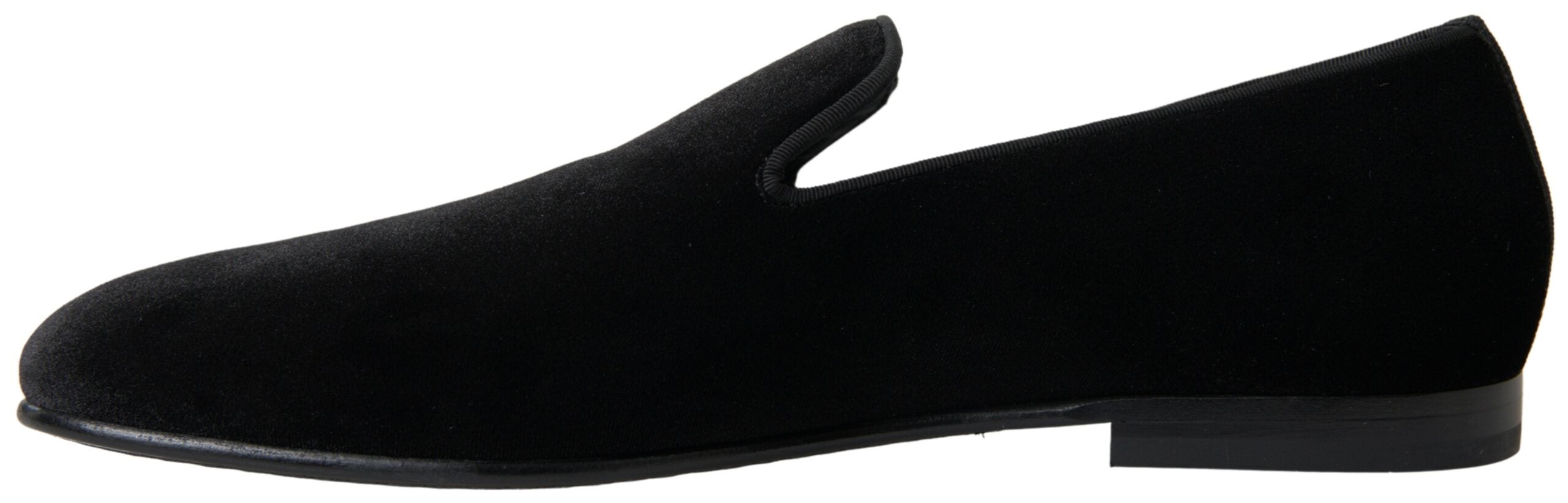 Dolce & Gabbana Schwarzer Samt Loafers Formelle Schuhe-3